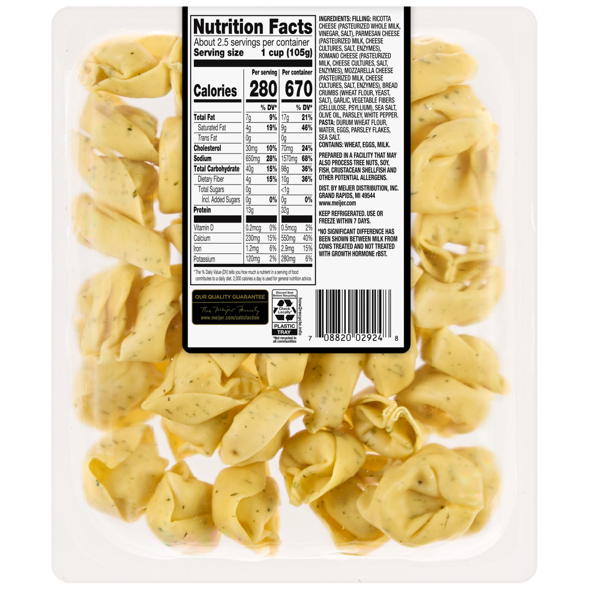 slide 2 of 3, Frederik's Refrigerated Pasta Cheese and Garlic Tortellini, 9 oz