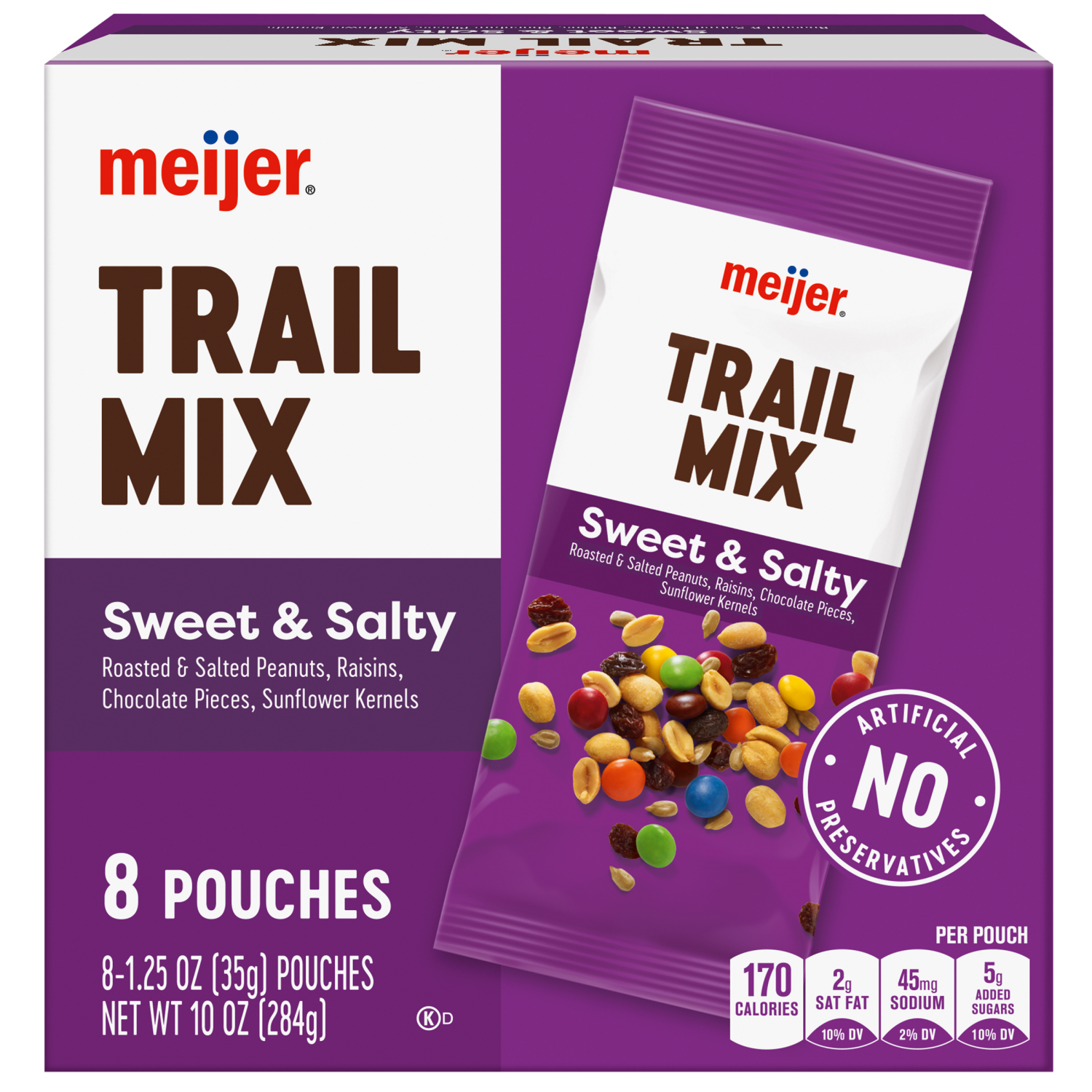 slide 2 of 8, Meijer Sweet & Salty Trail Mix Multipack, 8 ct