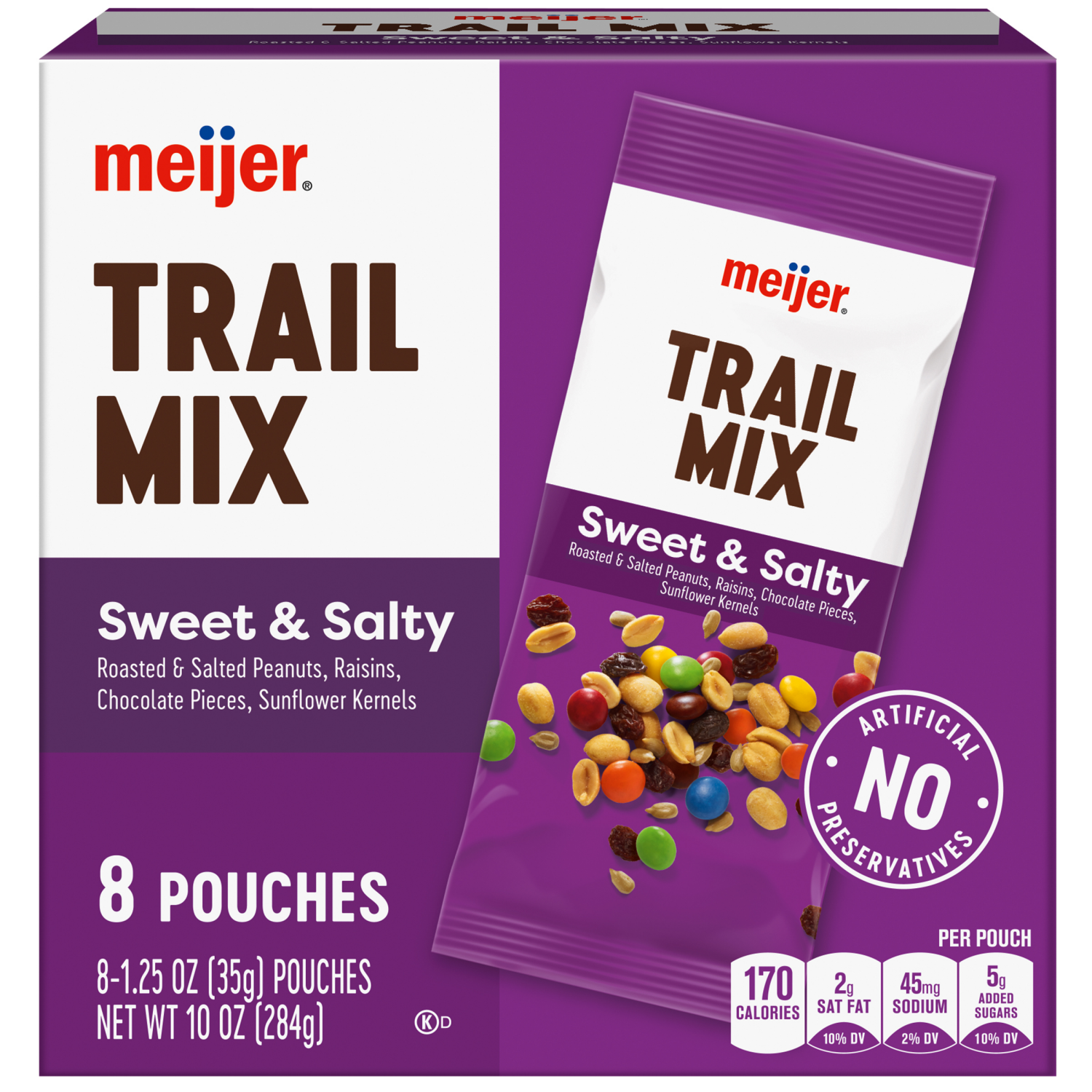 slide 1 of 8, Meijer Sweet & Salty Trail Mix Multipack, 8 ct