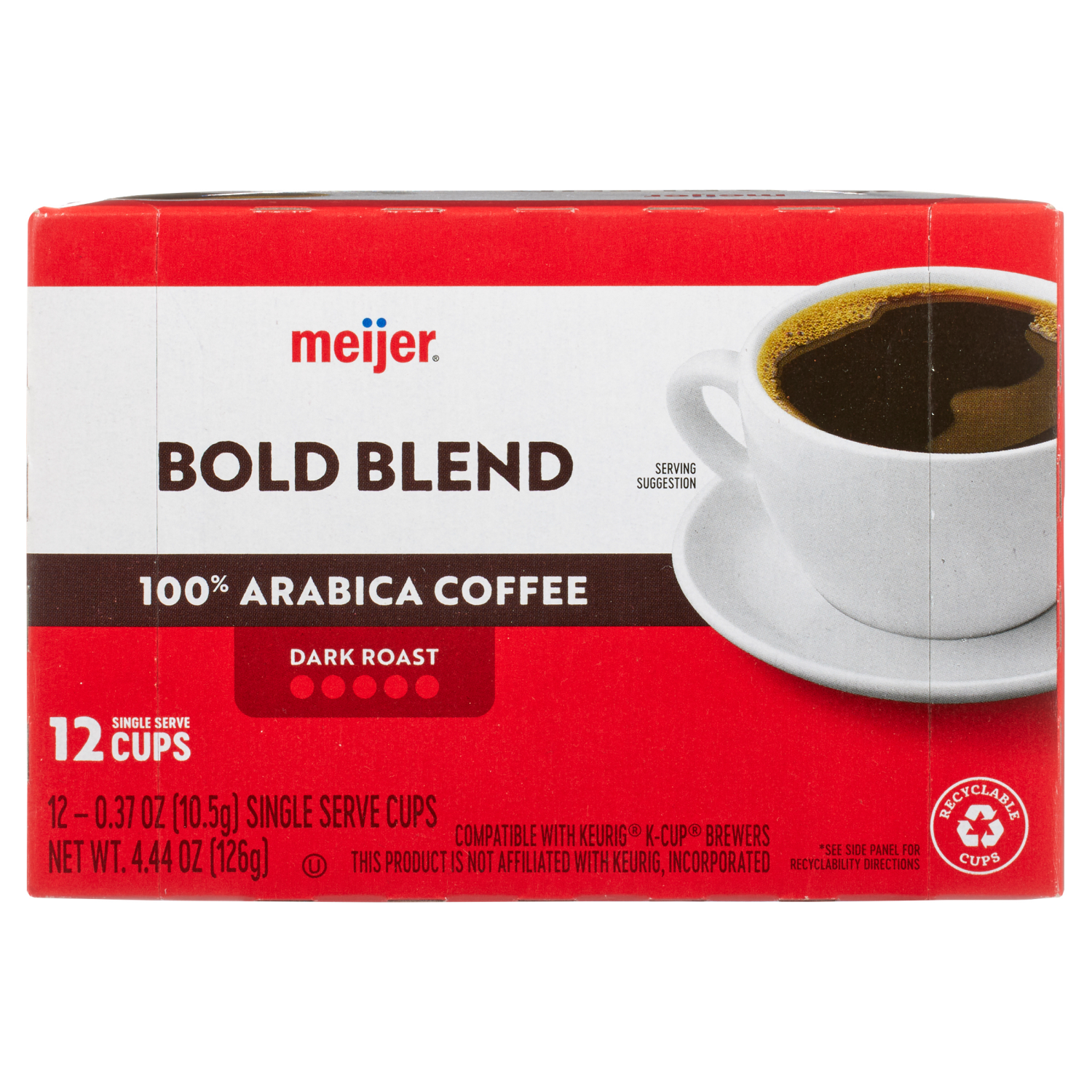 slide 5 of 5, Meijer Bold Blend Arabica Coffee Dark Roast, 12 ct