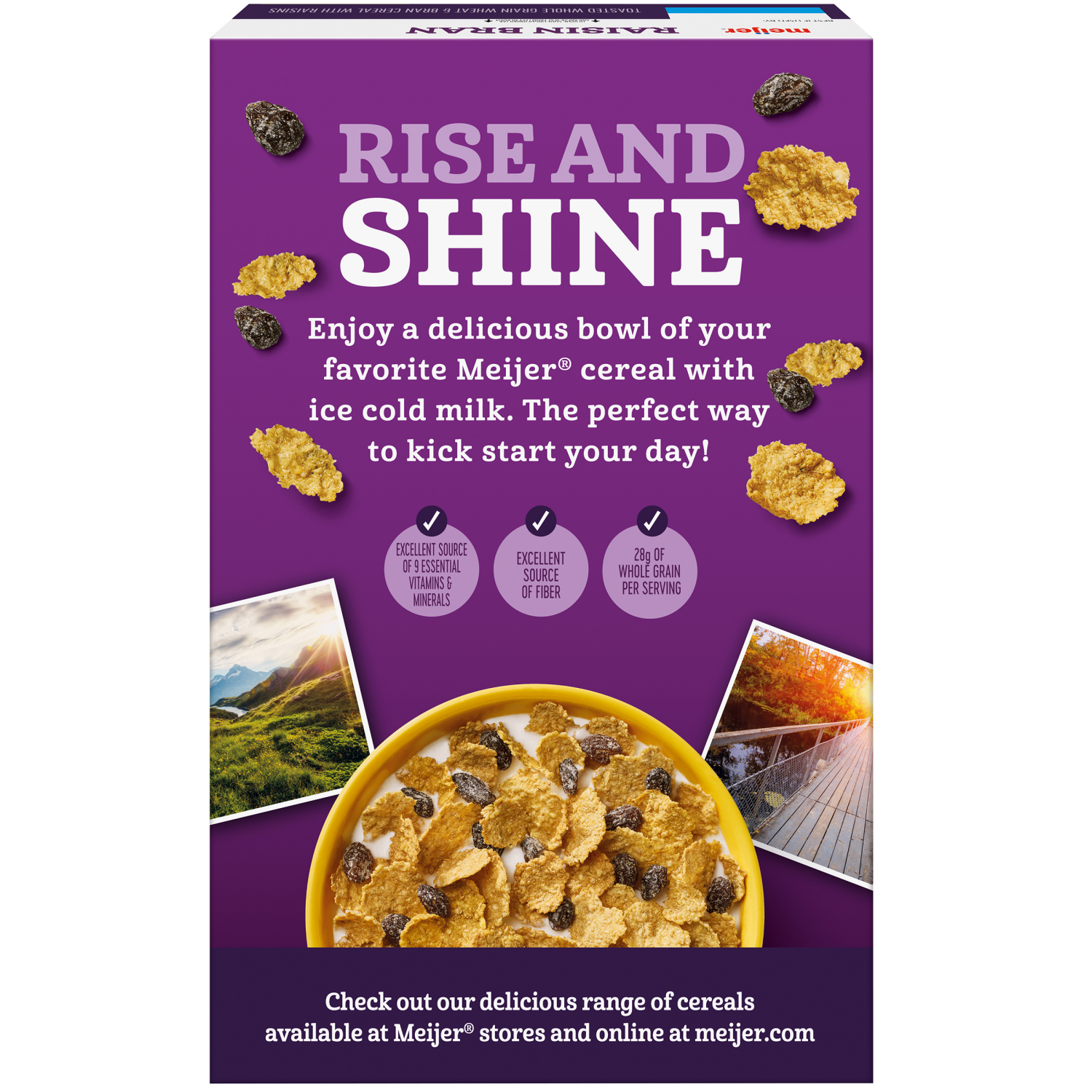 slide 2 of 8, Meijer Raisin Bran, 23.5 oz