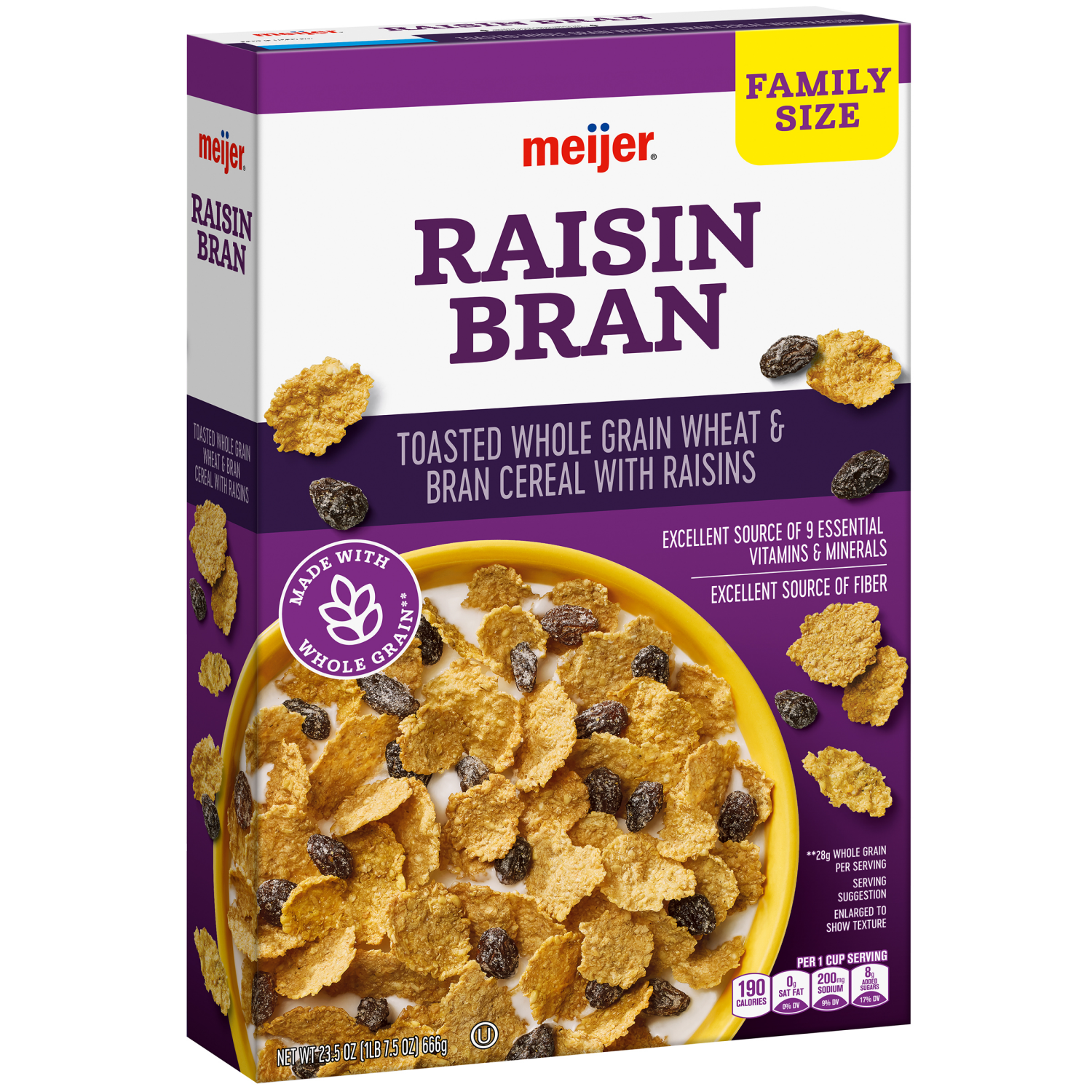 slide 6 of 8, Meijer Raisin Bran, 23.5 oz