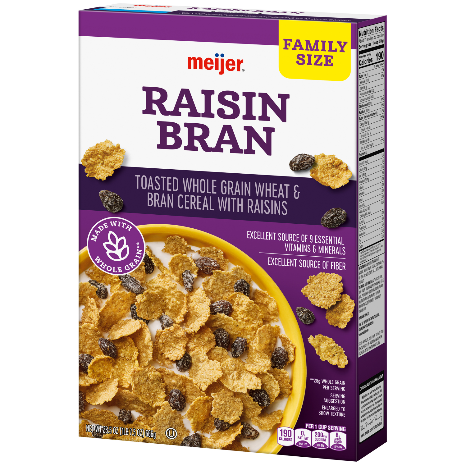 slide 7 of 8, Meijer Raisin Bran, 23.5 oz