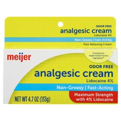 Meijer Analgesic Cream with Lidocaine, 4.7 oz