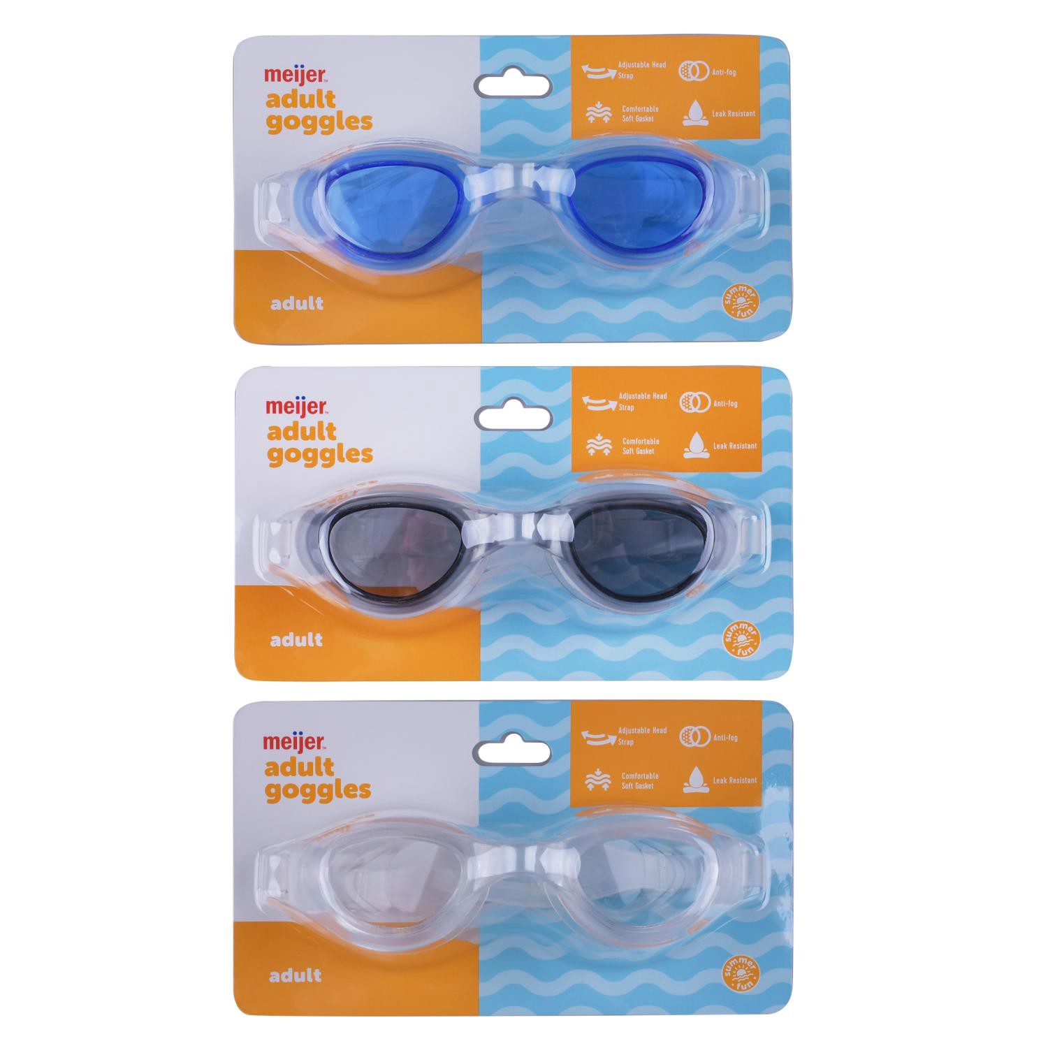 slide 1 of 4, Meijer Adult Goggles, Sold Separately, 2 x 6 7 x 1.6