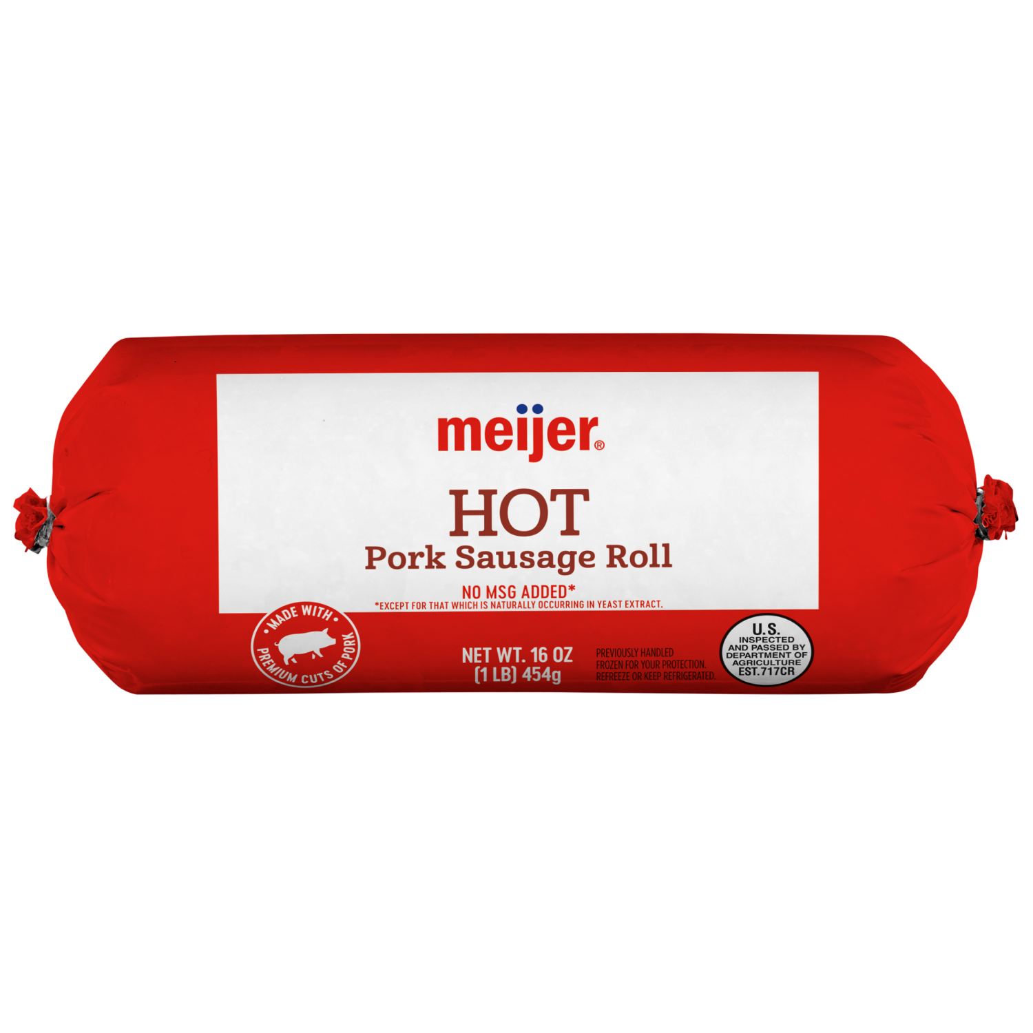 slide 1 of 3, Fresh from Meijer Hot Pork Sausage Roll, 16 oz, 16 oz