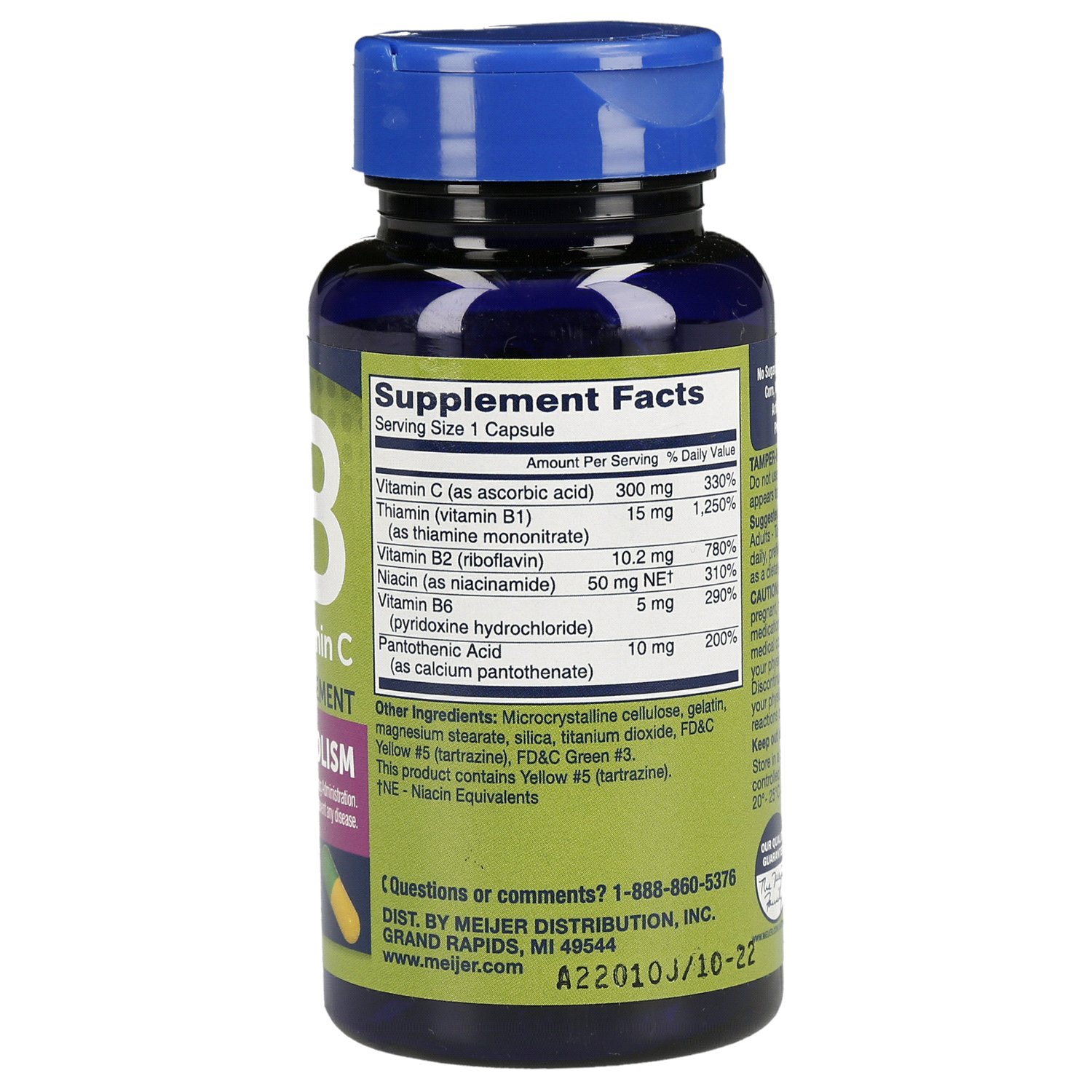 slide 2 of 2, MEIJER WELLNESS Meijer Natural Vitamin B Complex with Vitamin C, 100 ct