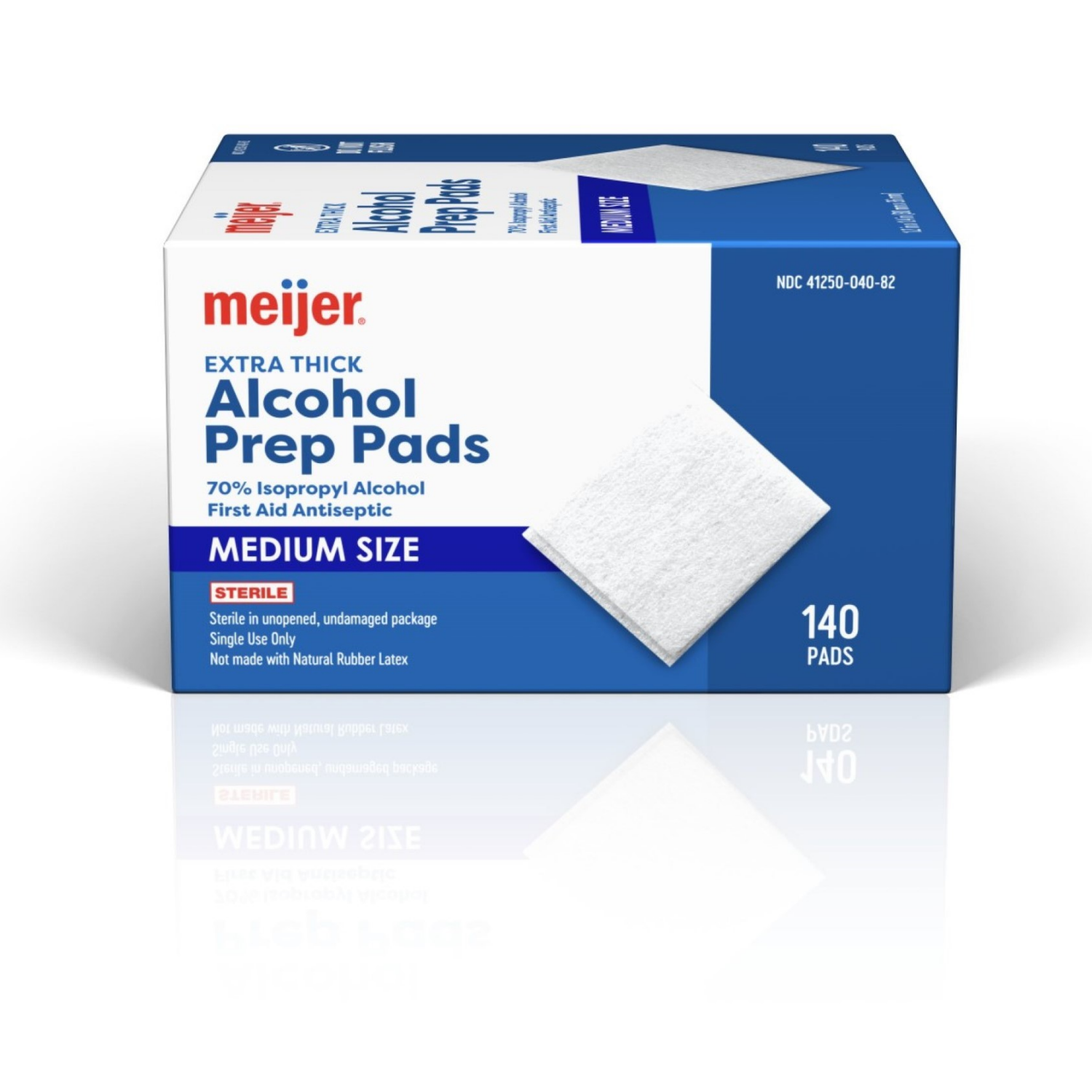 slide 4 of 4, Meijer Extra-Thick Sterile Alcohol Prep Pads, 140 ct