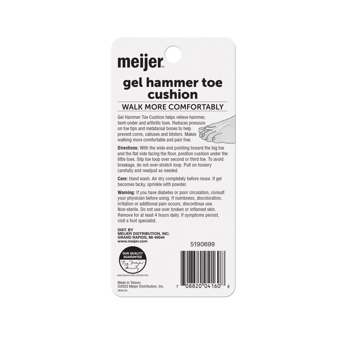 slide 2 of 2, Meijer Gel Hammer Toe Cushion, 1 ct