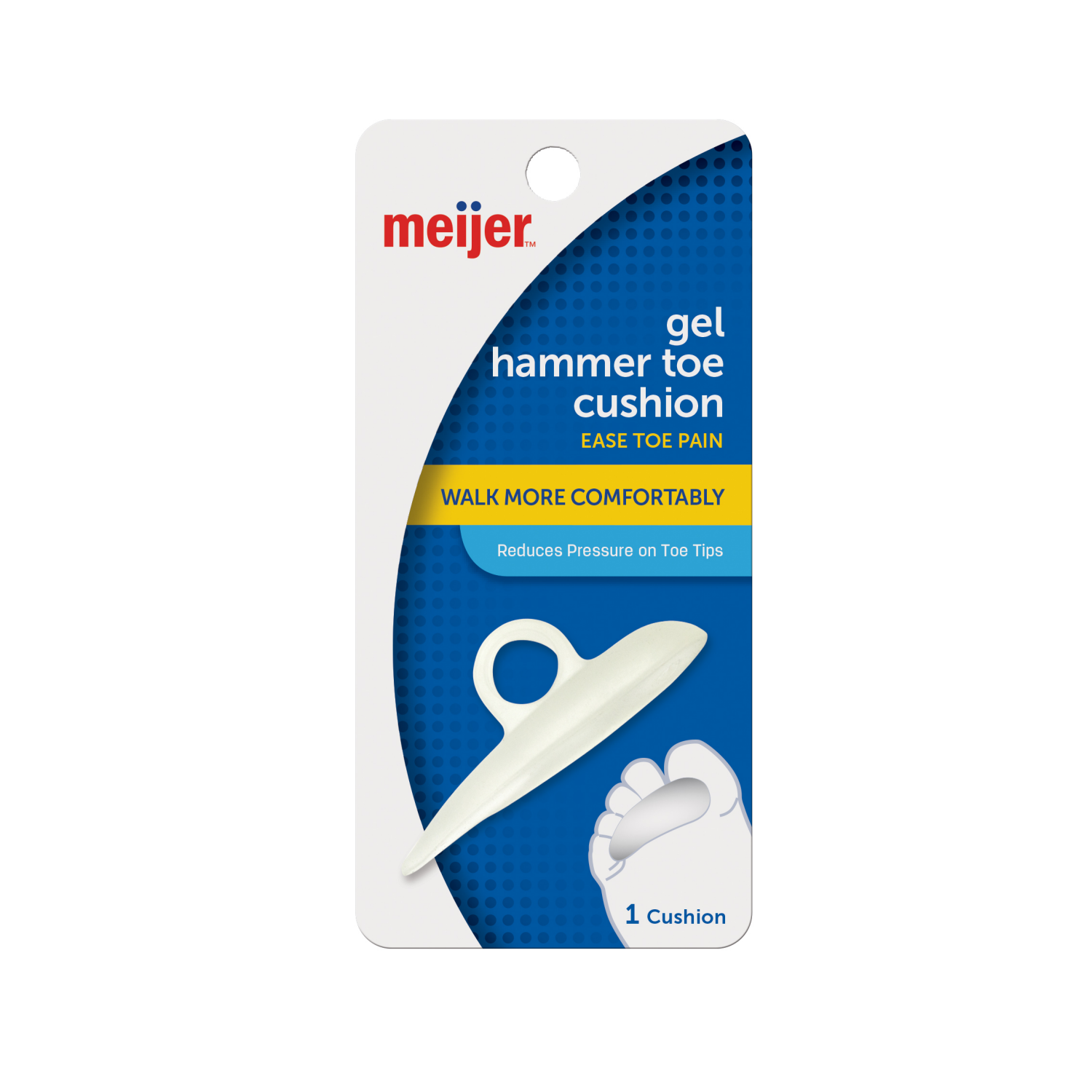 slide 1 of 2, Meijer Gel Hammer Toe Cushion, 1 ct