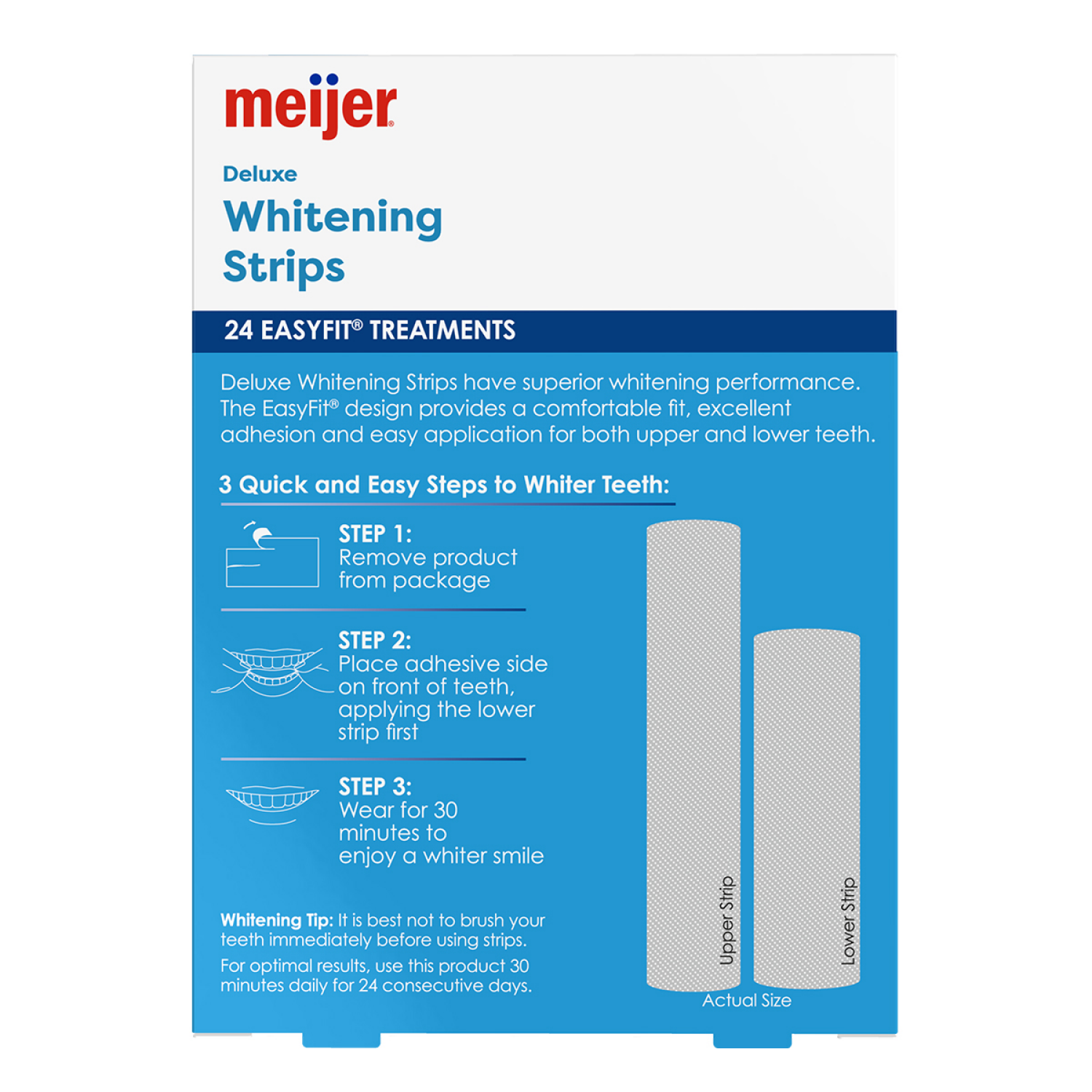 slide 4 of 7, Meijer Professional Results Whitening Strips, 20 Day Treatment, 40 Strips, 1 ct
