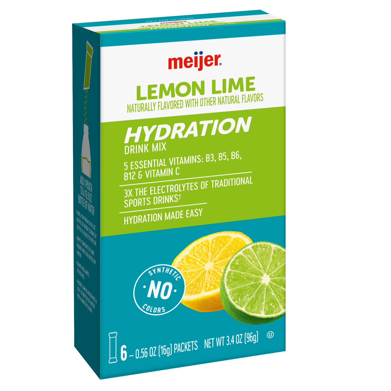 slide 6 of 8, Meijer Lemon Lime Hydration Drink Mix - 6 ct, 6 ct