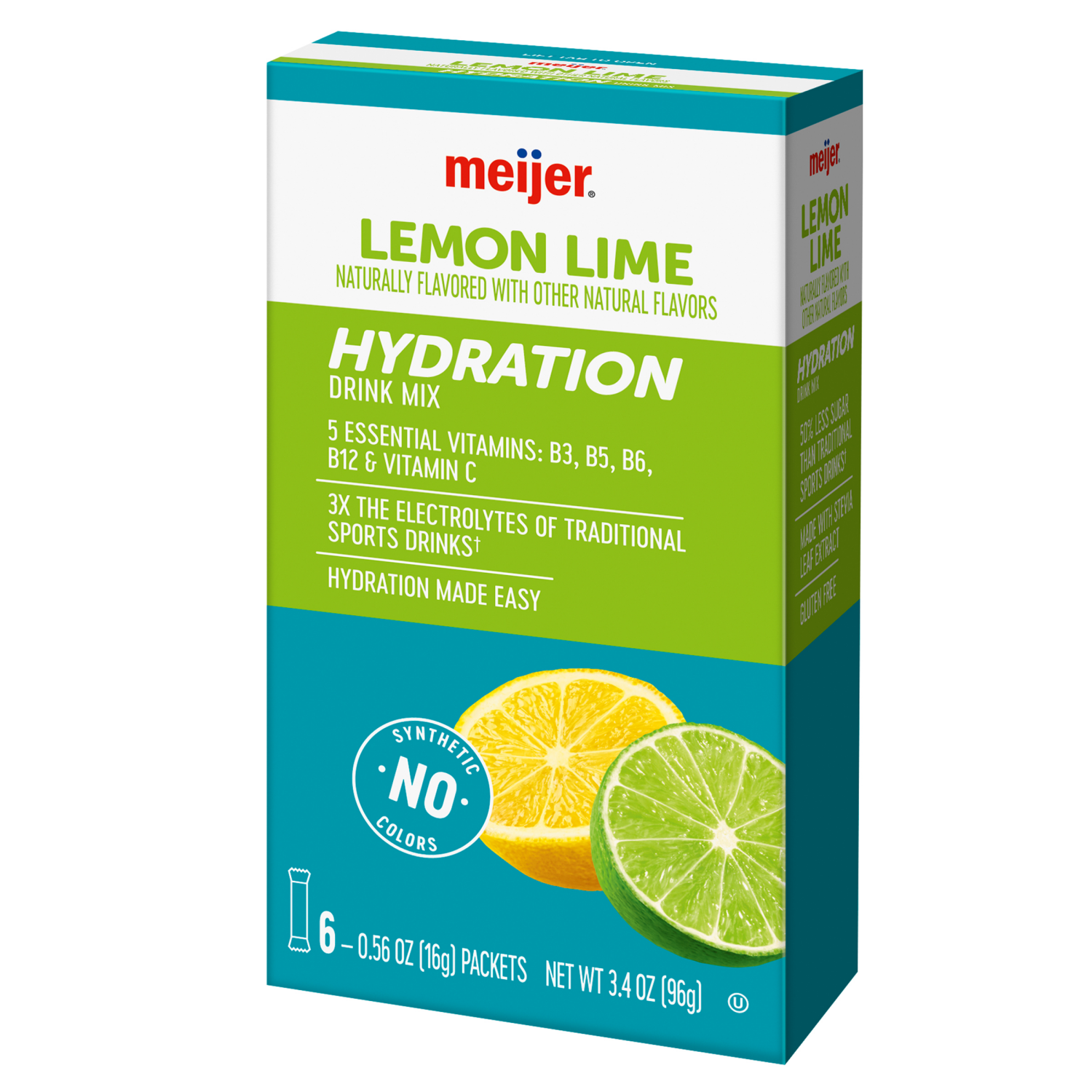 slide 7 of 8, Meijer Lemon Lime Hydration Drink Mix - 6 ct, 6 ct