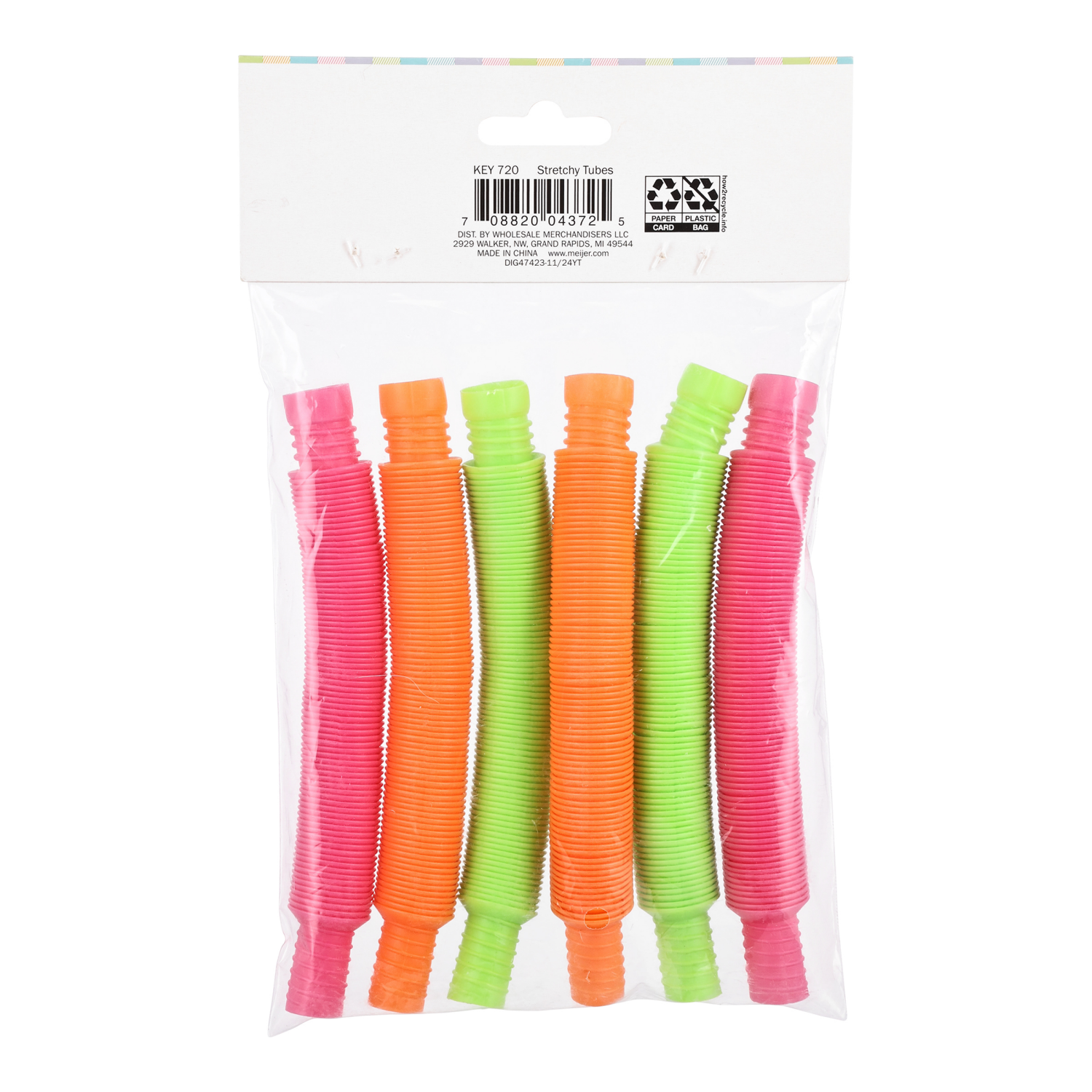 slide 2 of 3, Meijer Corporate Seasonal MEIJER EASTER STRETCHY TUBES 6CT, 6 ct