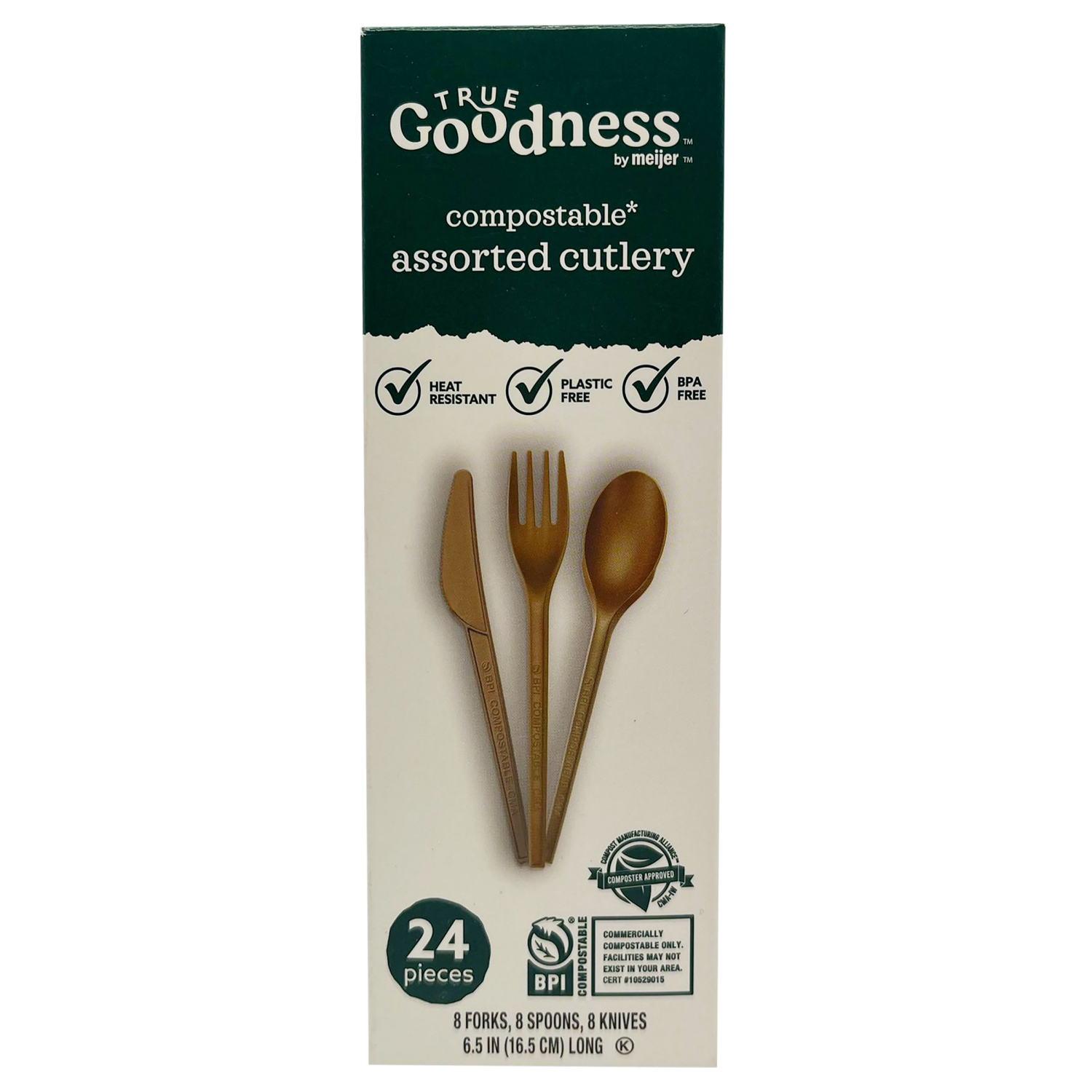 slide 1 of 4, True Goodness Compostable Assorted Cutlery, 24 ct