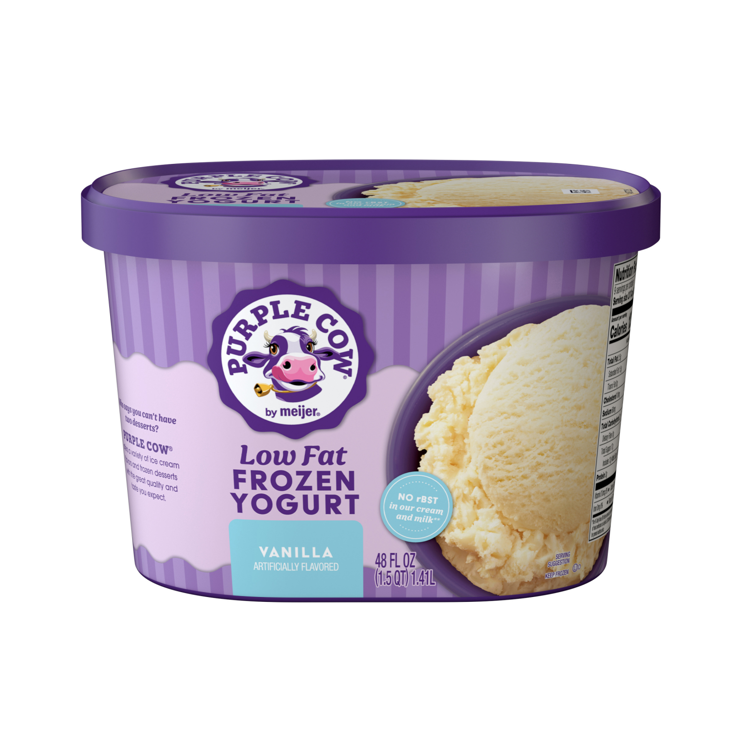 slide 1 of 5, Purple Cow Vanilla Frozen Yogurt, 1.5 qt, 1.5 qt