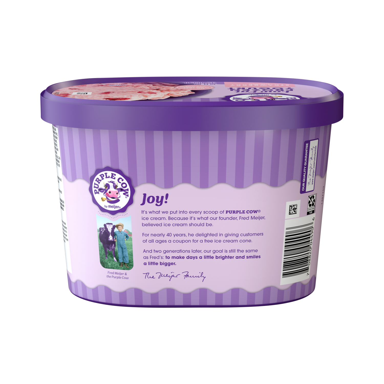 slide 2 of 5, Purple Cow Straw-tastic Strawberry Frozen Yogurt, 1.5 qt