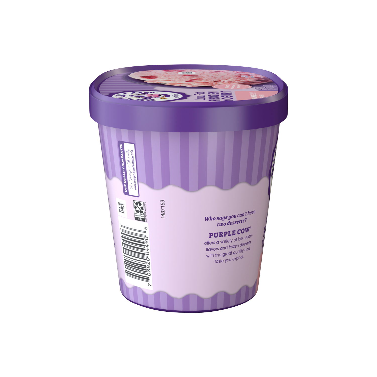 slide 4 of 5, Purple Cow Straw-tastic Strawberry Frozen Yogurt, 1.5 qt