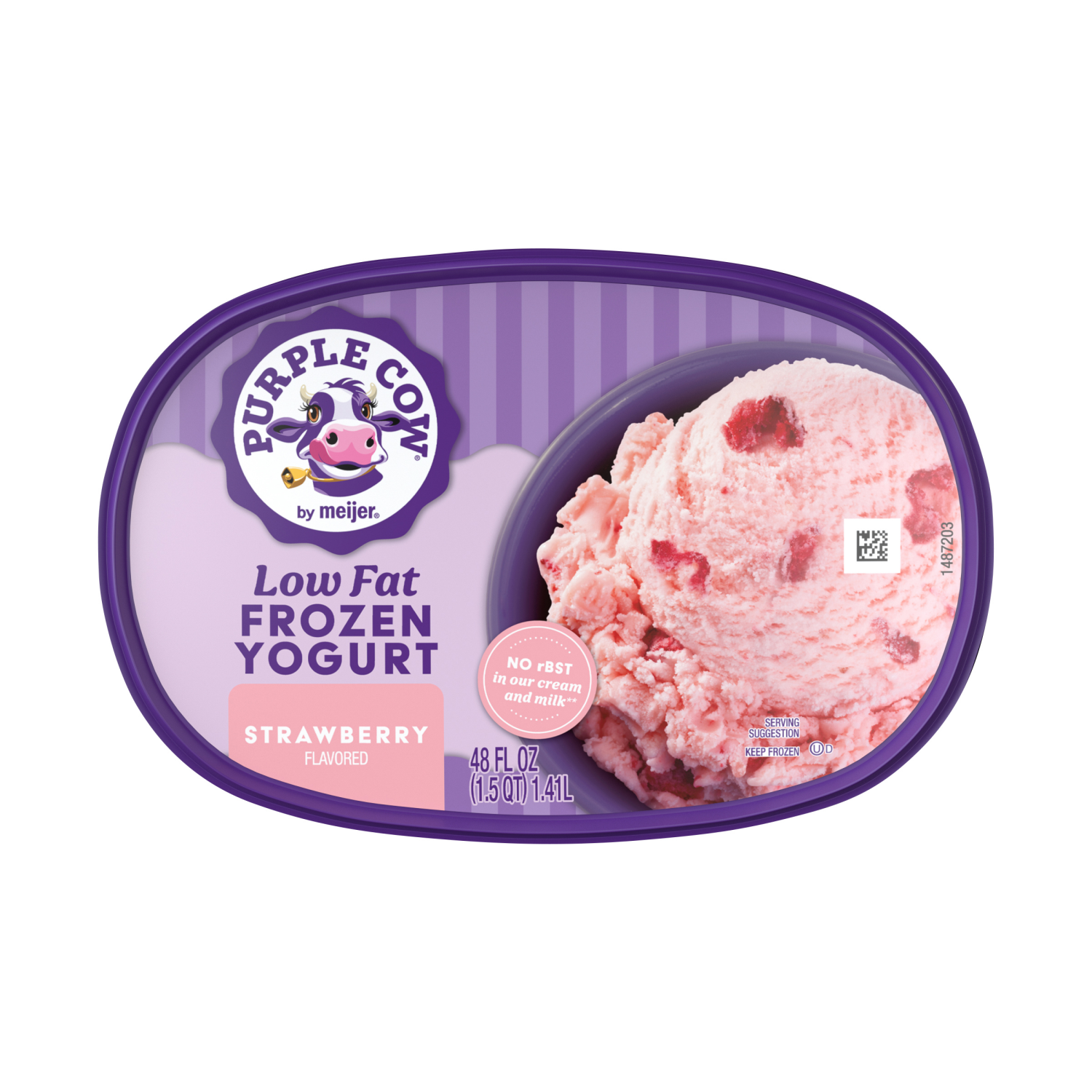 slide 5 of 5, Purple Cow Straw-tastic Strawberry Frozen Yogurt, 1.5 qt