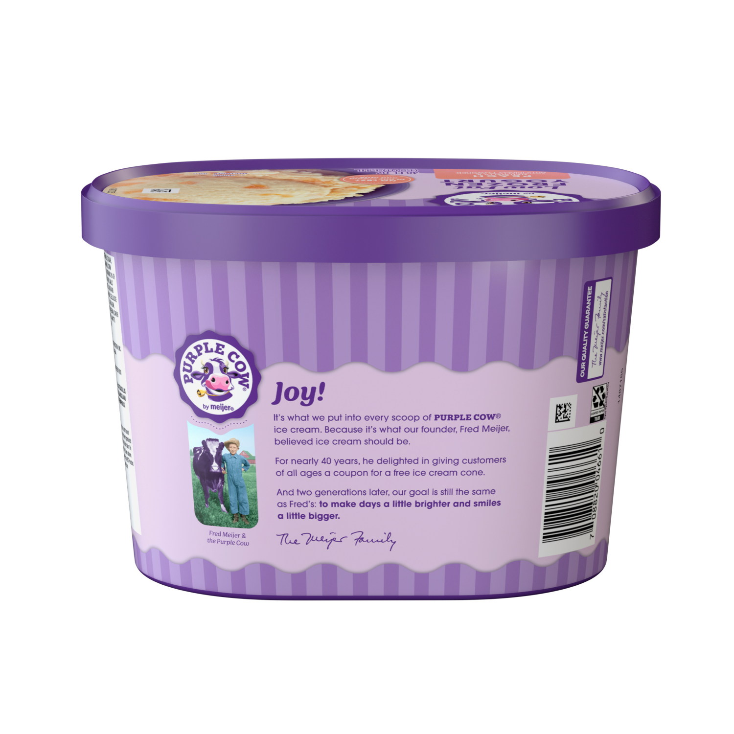 slide 2 of 5, Purple Cow All Peach No Fuzz Peach Frozen Yogurt, 1.5 qt