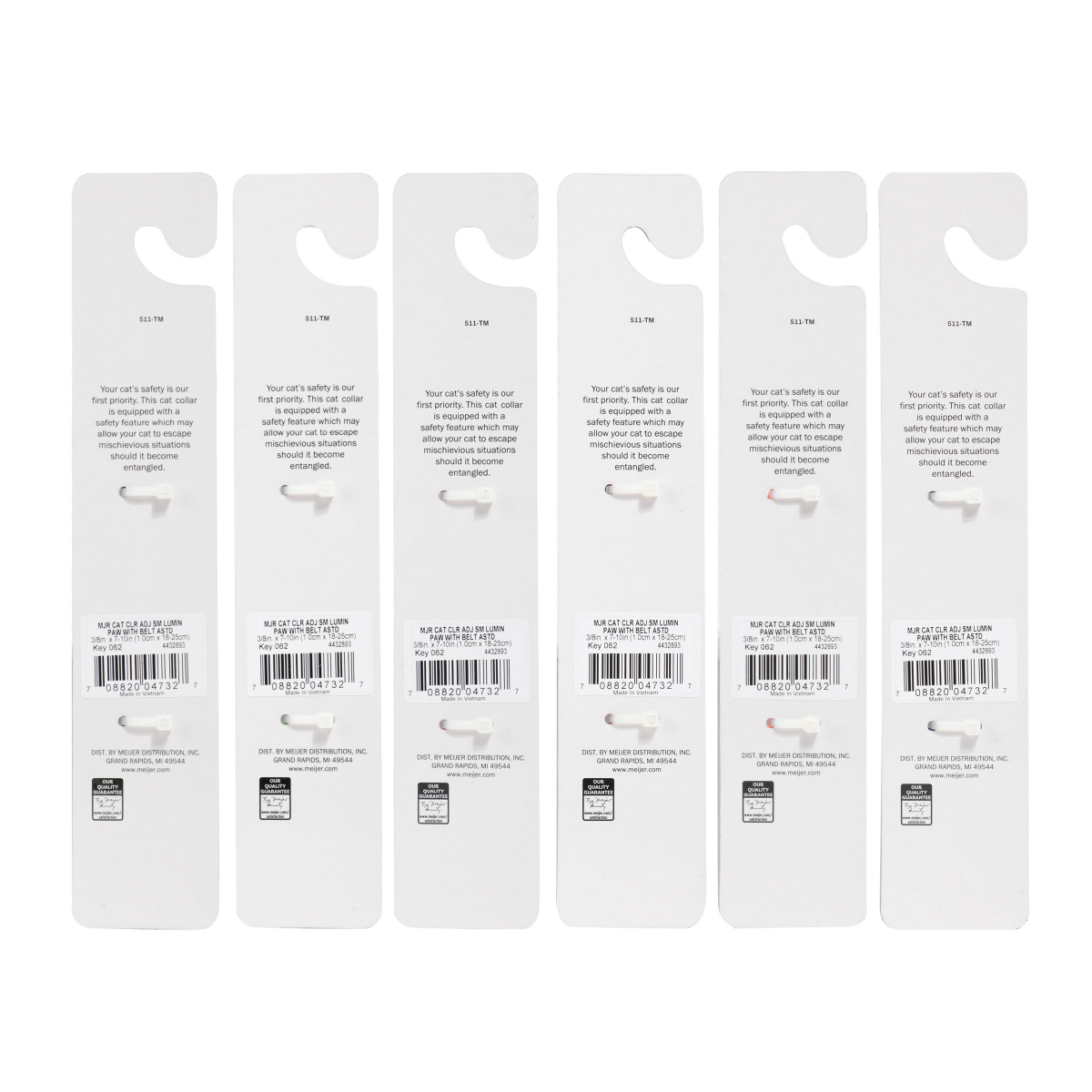 slide 2 of 2, Meijer Kitten Novelty Safety Collar, Purple and Silver, 1 ct