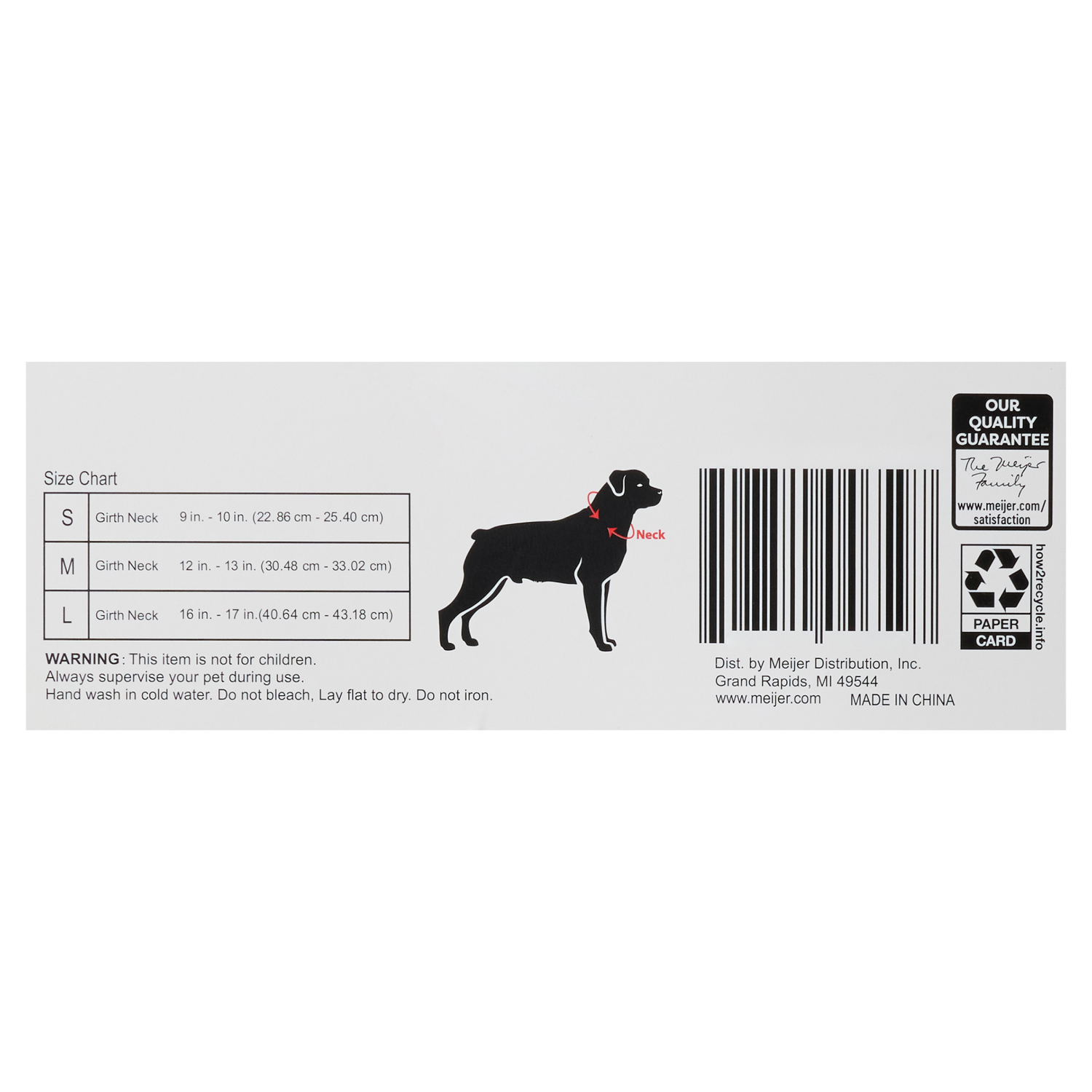 slide 3 of 3, Meijer Mjr Vday Bandana Cherry Bows Size L, LG