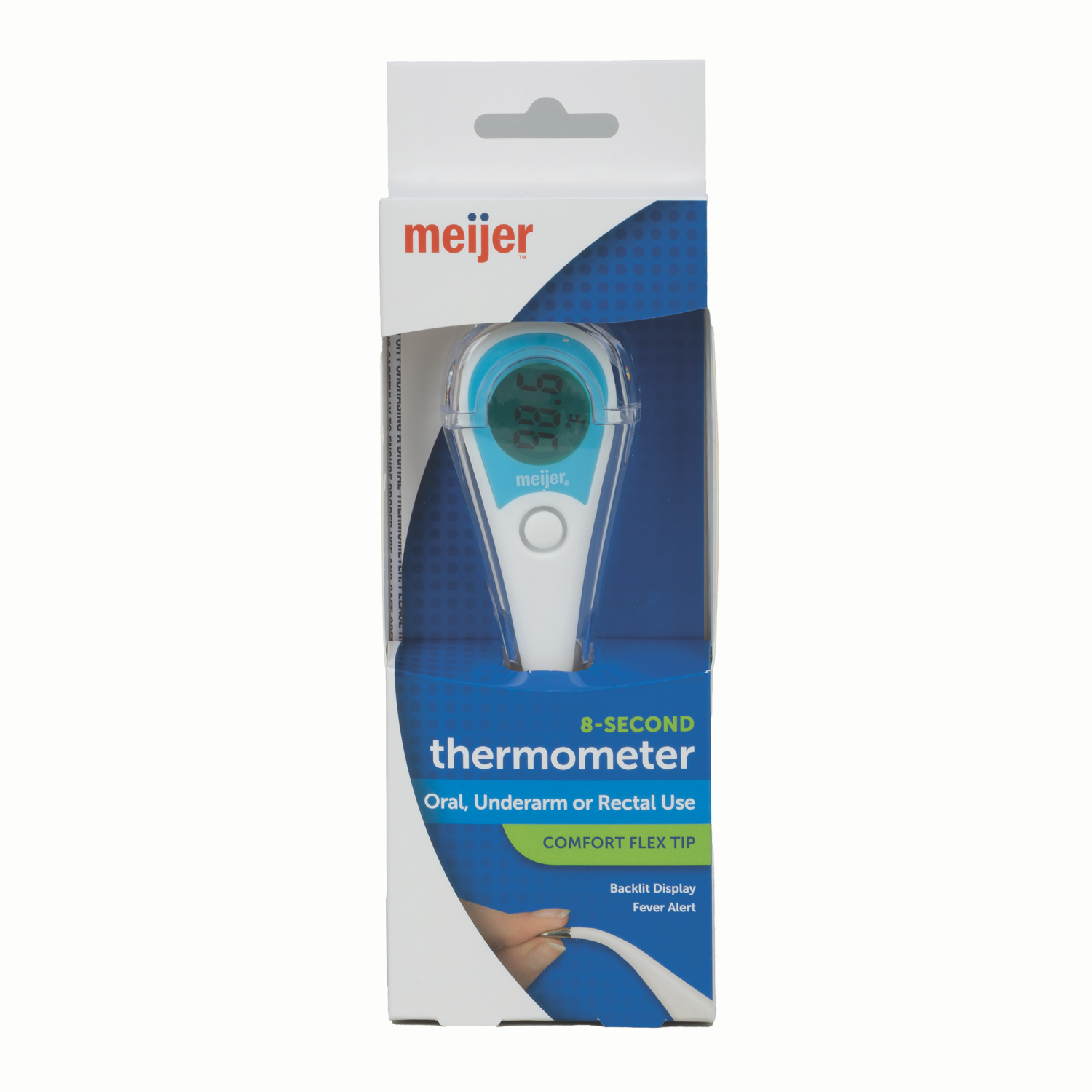 slide 1 of 1, Meijer 8-Second Digital Thermometer, 1 ct
