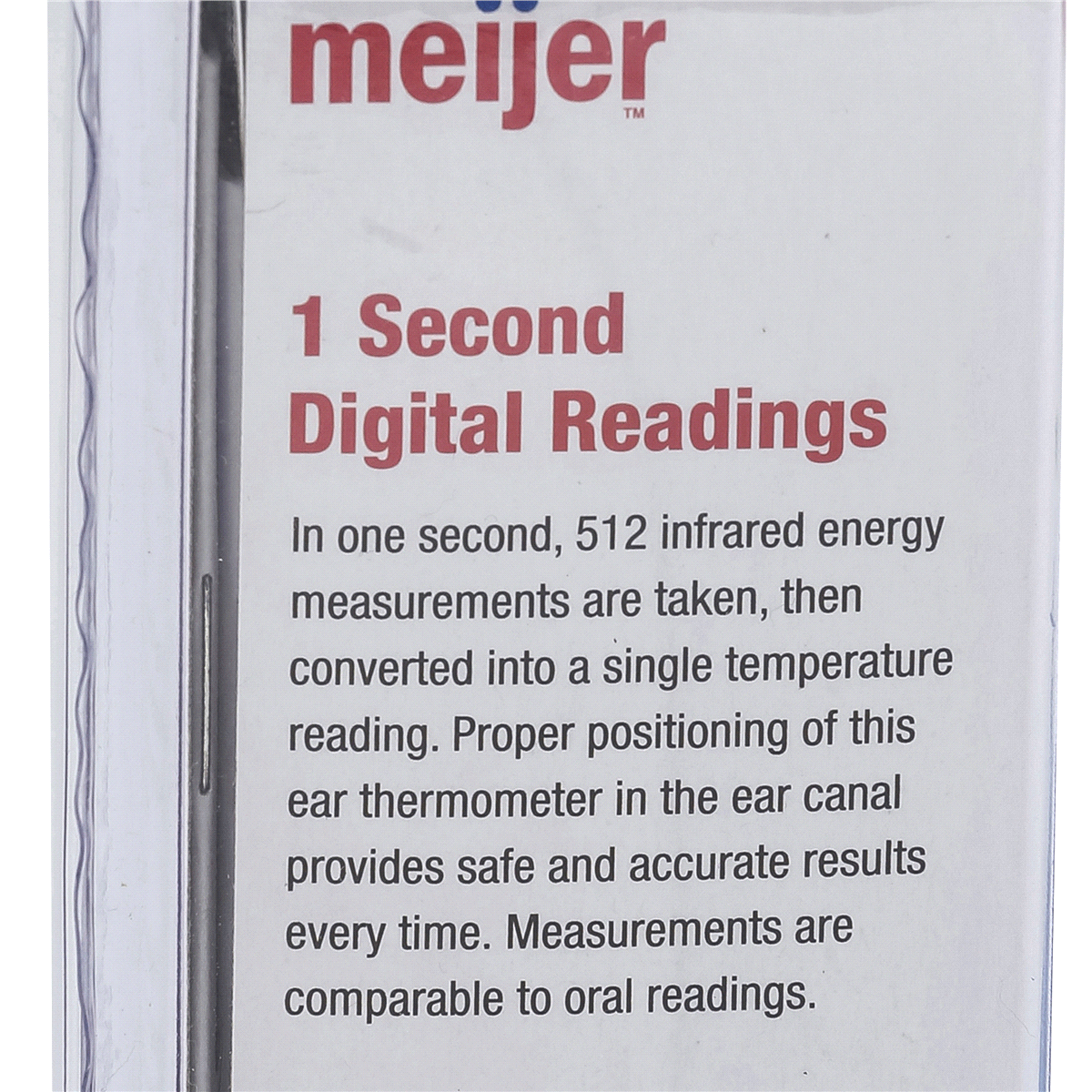 slide 3 of 3, Meijer Digital Ear Thermometer, 1 ct