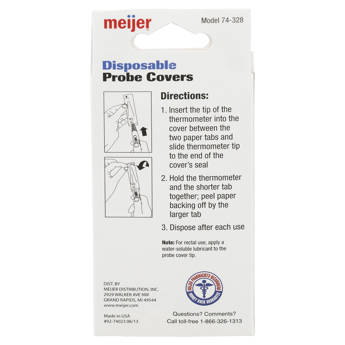 slide 2 of 2, Meijer Disposable Probe Covers, 34 ct
