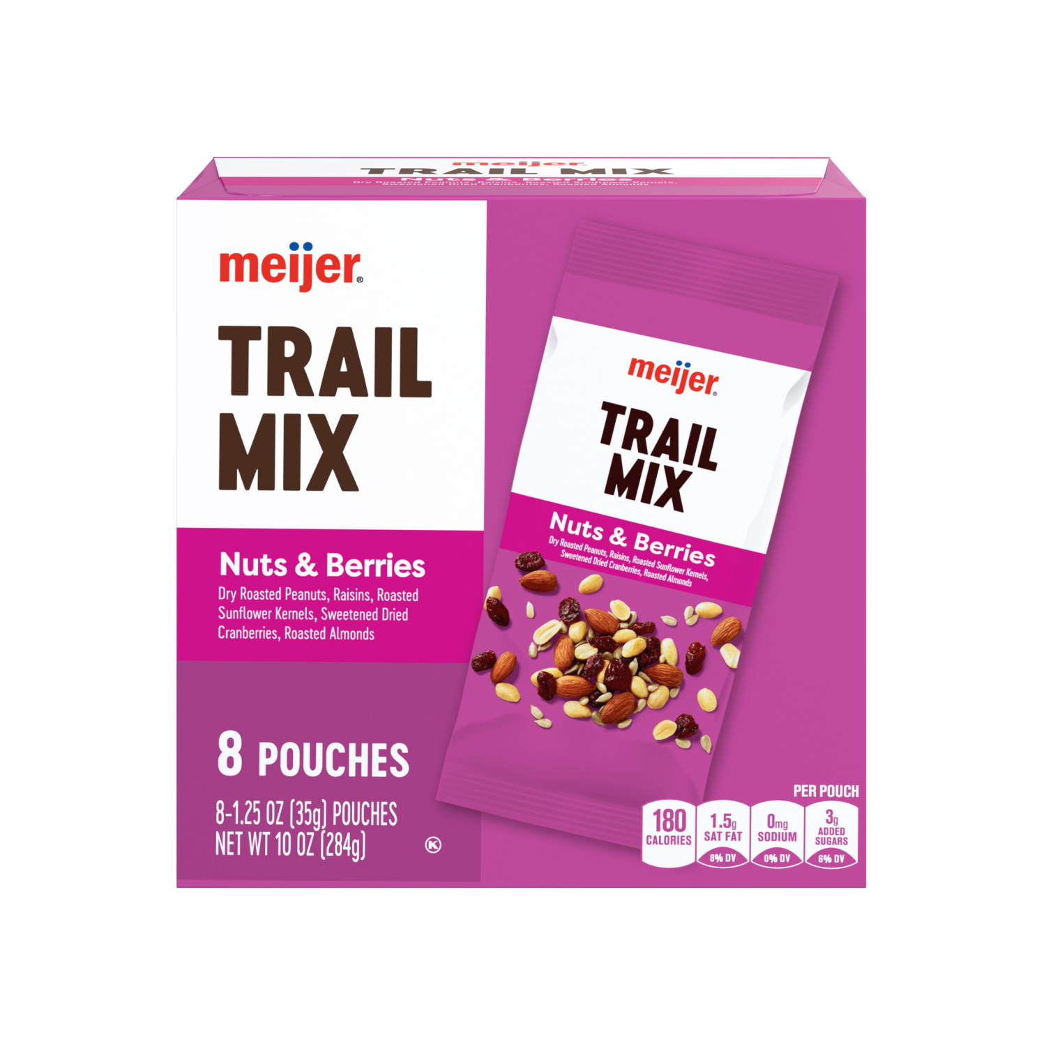 slide 2 of 6, Meijer Single Serve Nuts & Berries Trail Mix 8ct, 8 ct