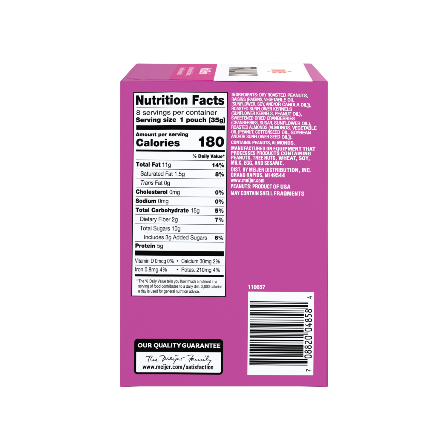 slide 4 of 6, Meijer Single Serve Nuts & Berries Trail Mix 8ct, 8 ct