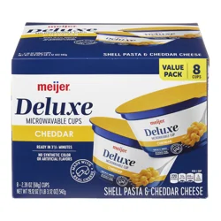 Meijer Deluxe Shells And Cheddar Microwavable Cups, 8 Pack