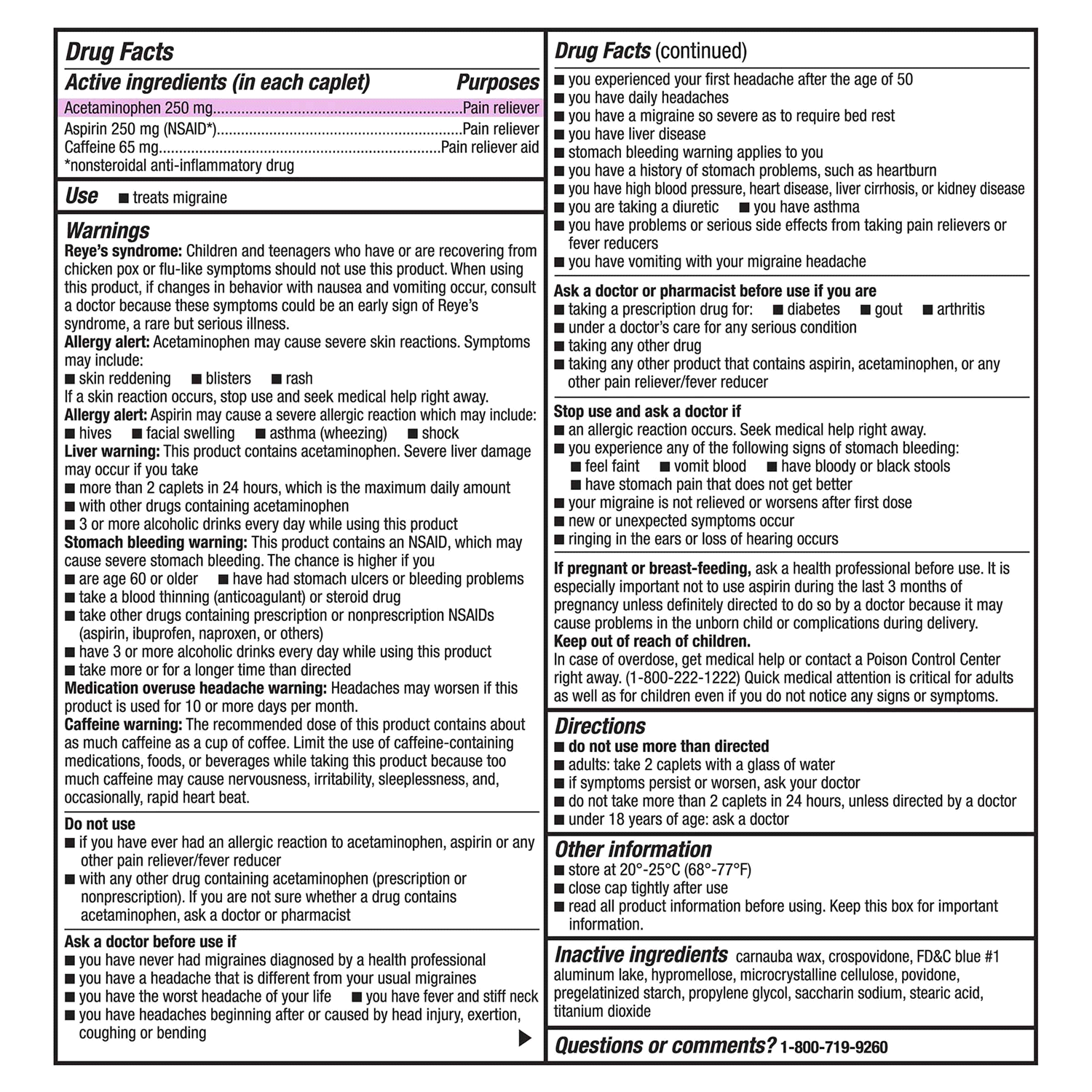 slide 4 of 5, Meijer Migraine Formula, Acetaminophen, Aspirin (NSAID) and Caffeine Tablets, 200 ct