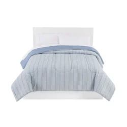 R+R Comforter Poly Seersucker Blue Twin/Twin Xl