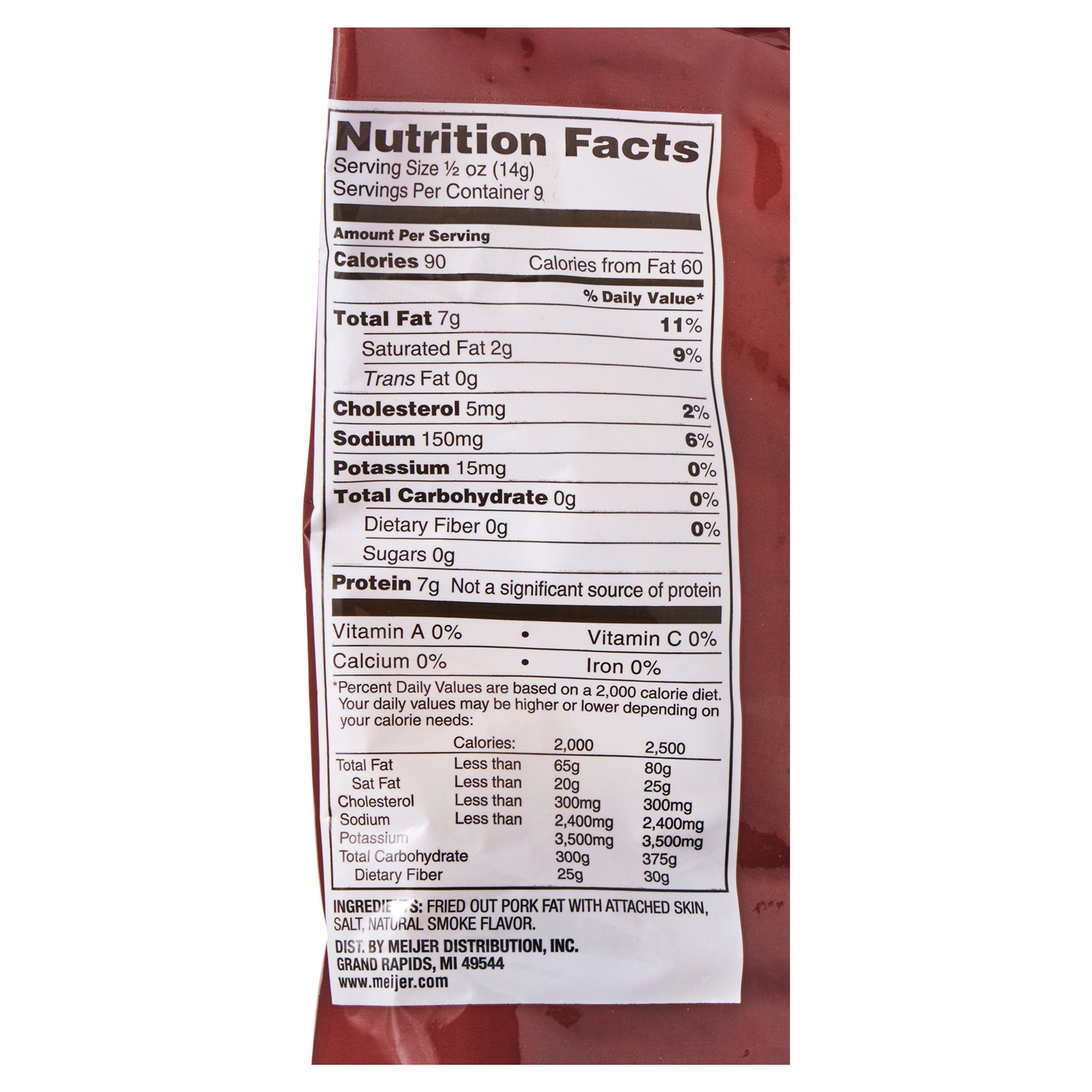 slide 2 of 2, Meijer Pork Cracklins, 3.5 oz