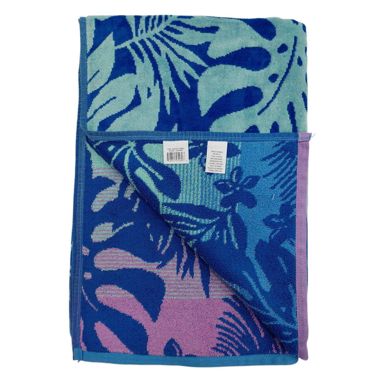 slide 2 of 8, Meijer Corporate Seasonal MCS JACQ TOWEL TROPICAL STRIPE DAPHNE, 36 x 72 