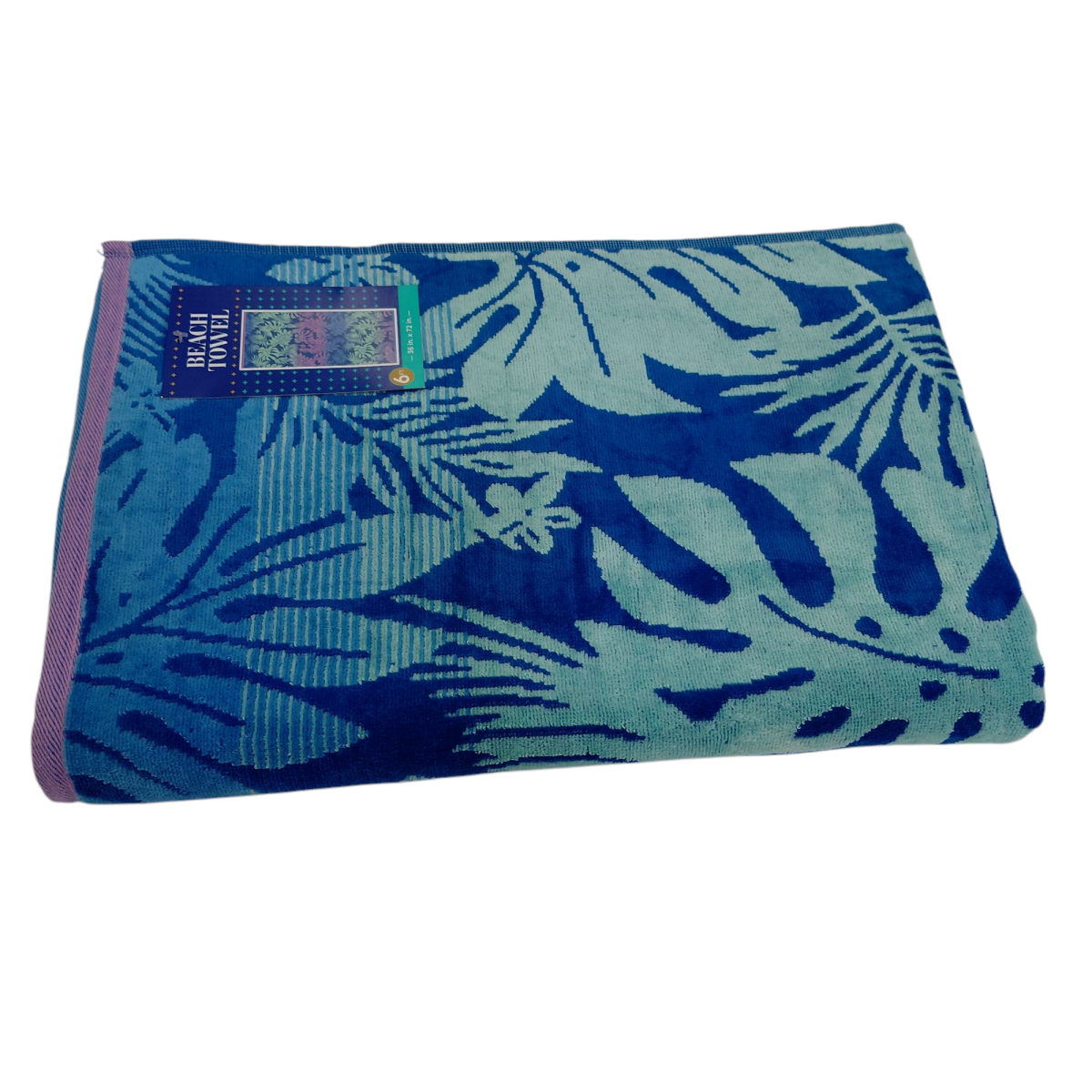 slide 4 of 5, Meijer Corporate Seasonal MCS JACQ TOWEL TROPICAL STRIPE DAPHNE, 36 x 72 