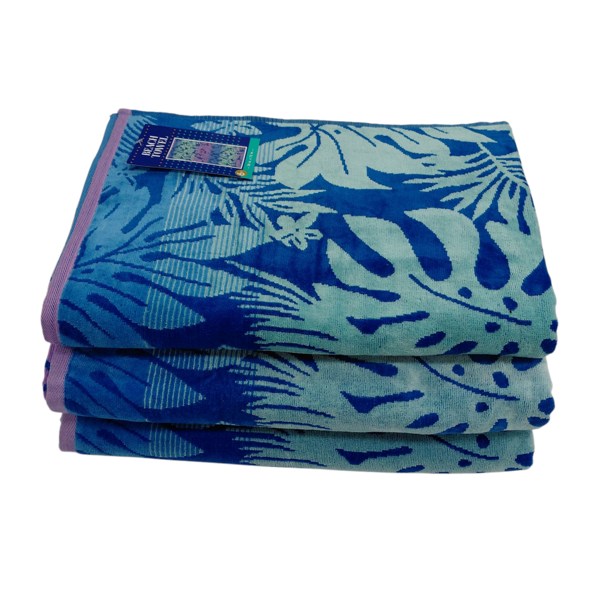 slide 5 of 8, Meijer Corporate Seasonal MCS JACQ TOWEL TROPICAL STRIPE DAPHNE, 36 x 72 