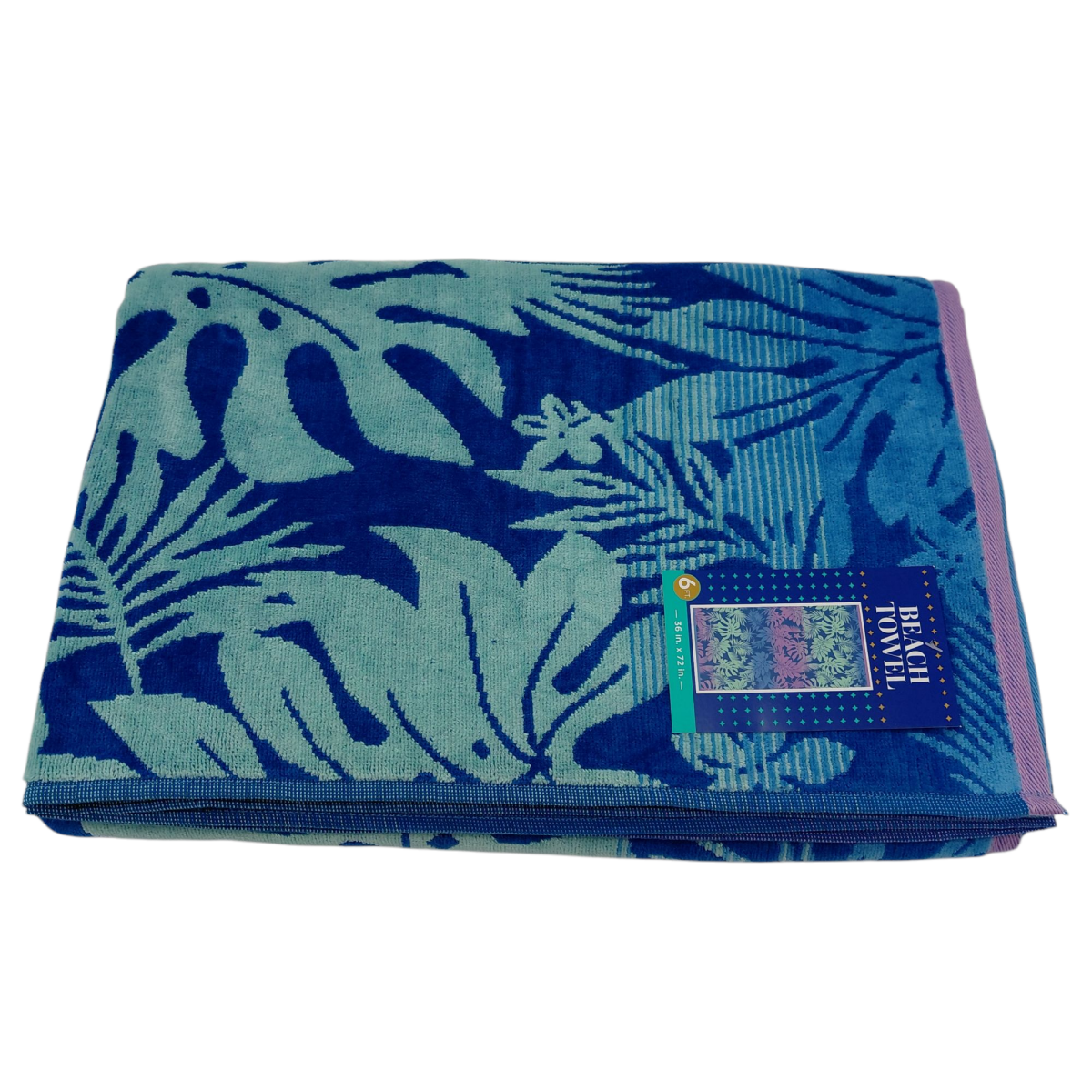 slide 2 of 5, Meijer Corporate Seasonal MCS JACQ TOWEL TROPICAL STRIPE DAPHNE, 36 x 72 