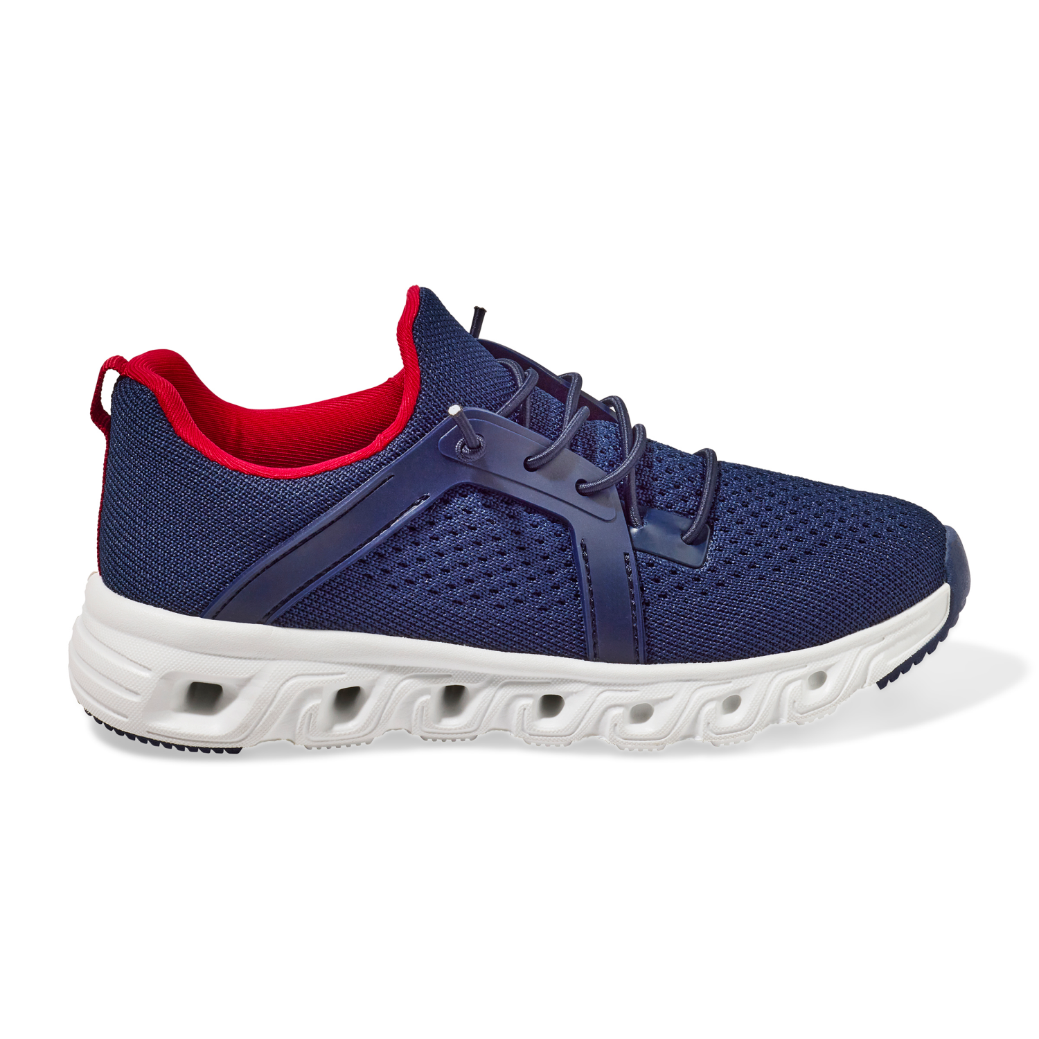 slide 5 of 6, Vively Boys' Mardie Athletic Shoes, Navy/Red/White, Size 2, Size 2