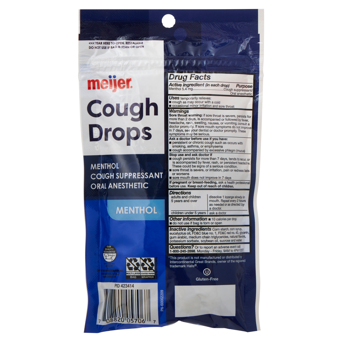 slide 2 of 2, Meijer Menthol Cough Drops, 30 ct