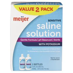 Meijer Saline Solution 12 oz, 2 pk