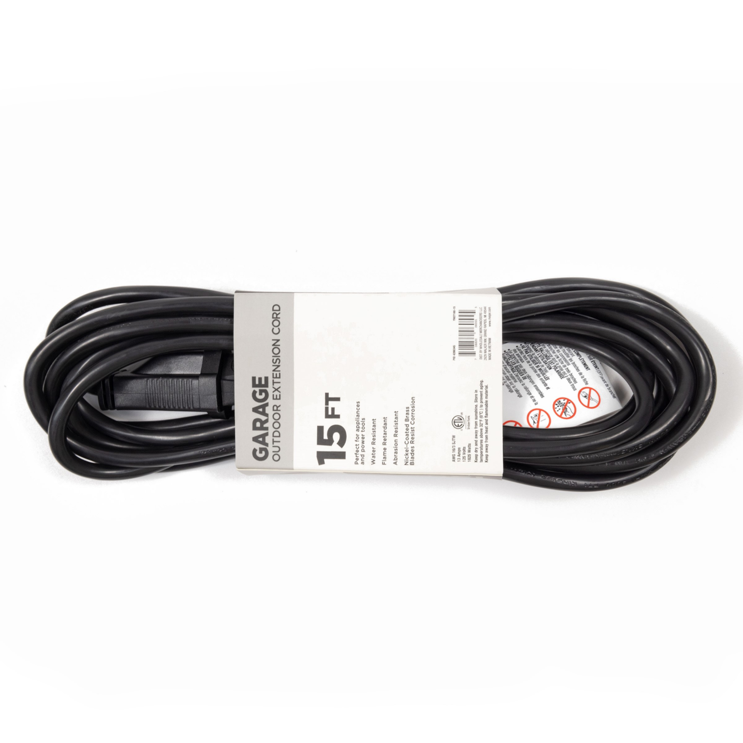 slide 2 of 3, Meijer Garage/job Site Outdoor Cord Black 16/3 Sjtw, 15 Ft, 15 ft