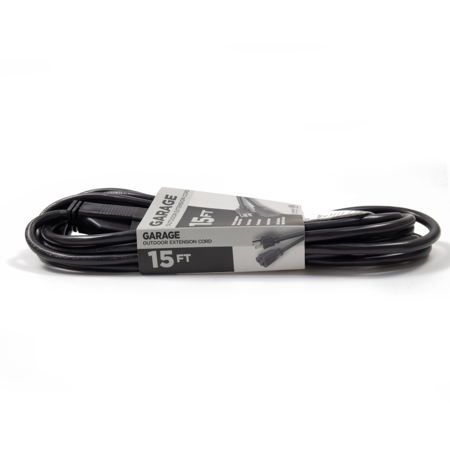slide 3 of 3, Meijer Garage/job Site Outdoor Cord Black 16/3 Sjtw, 15 Ft, 15 ft