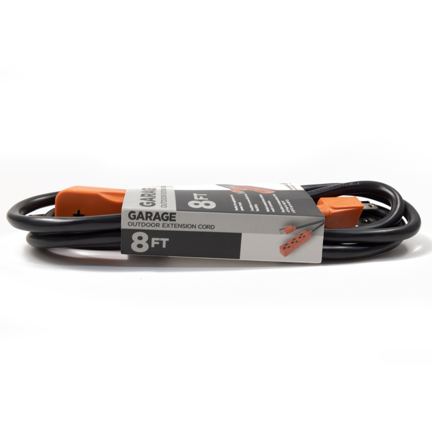 slide 3 of 3, Meijer 14/3 Outdoor Cord Black/orange, 8 Ft, 8 ft