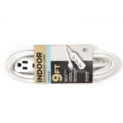 Meijer 3 Outlet Indoor Cord, White, 1 Ct