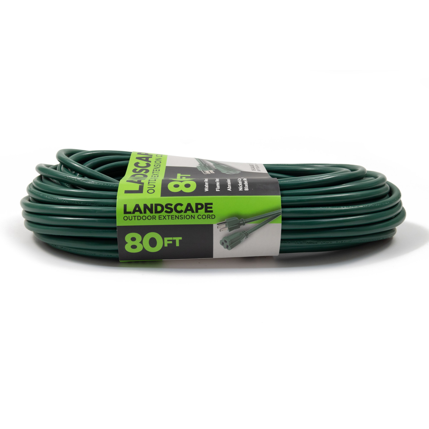slide 3 of 3, Meijer Outdoor 16/3 Sjtw Extension Cord - Green, 80 Ft, 80 ft