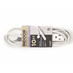 Meijer Indoor Extension Cord Ec930610, White, 10 Ft