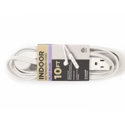 Meijer Indoor Extension Cord Ec930610, White, 10 Ft