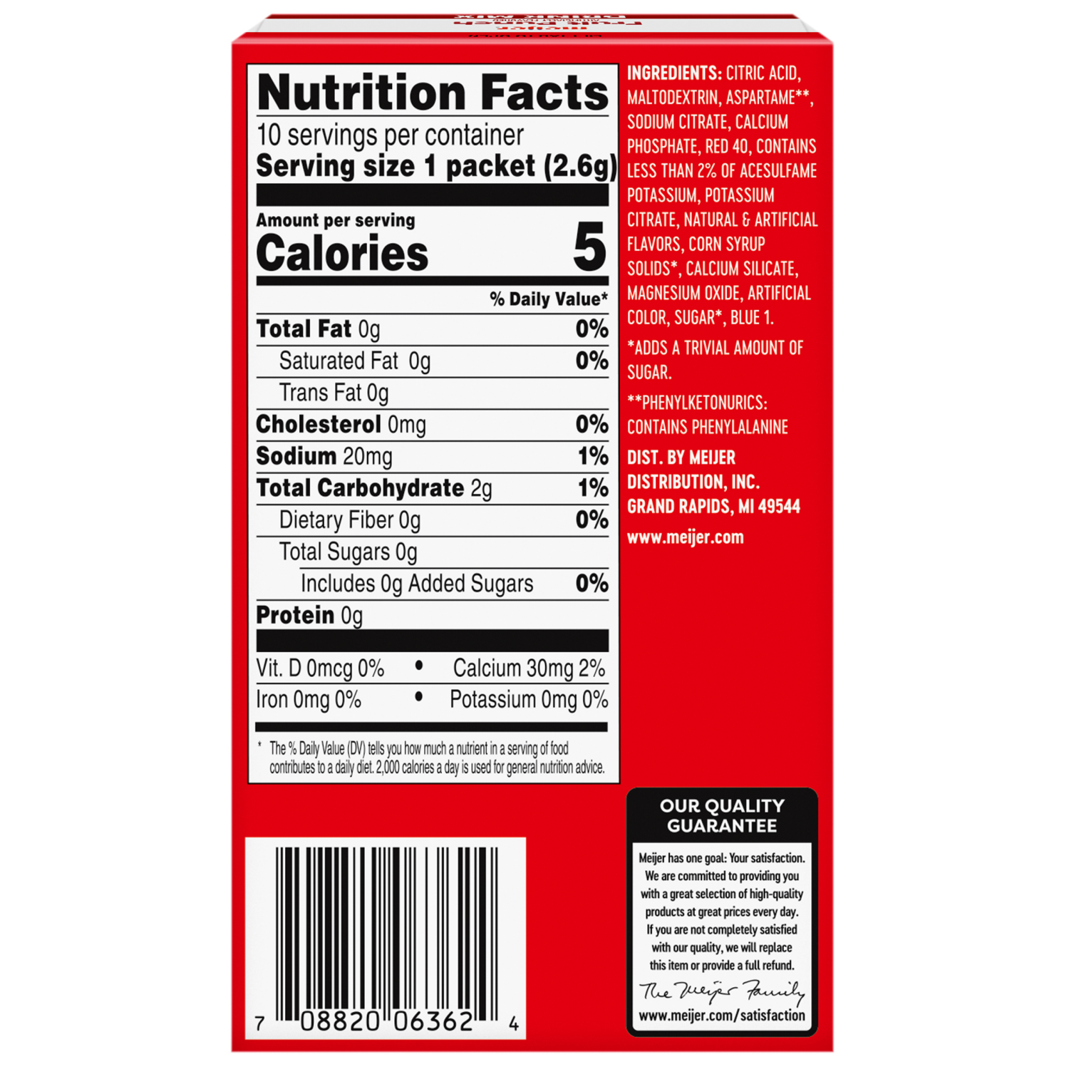 slide 2 of 8, Meijer Fruit Punch Drink Mixer - 10 ct, 10 ct